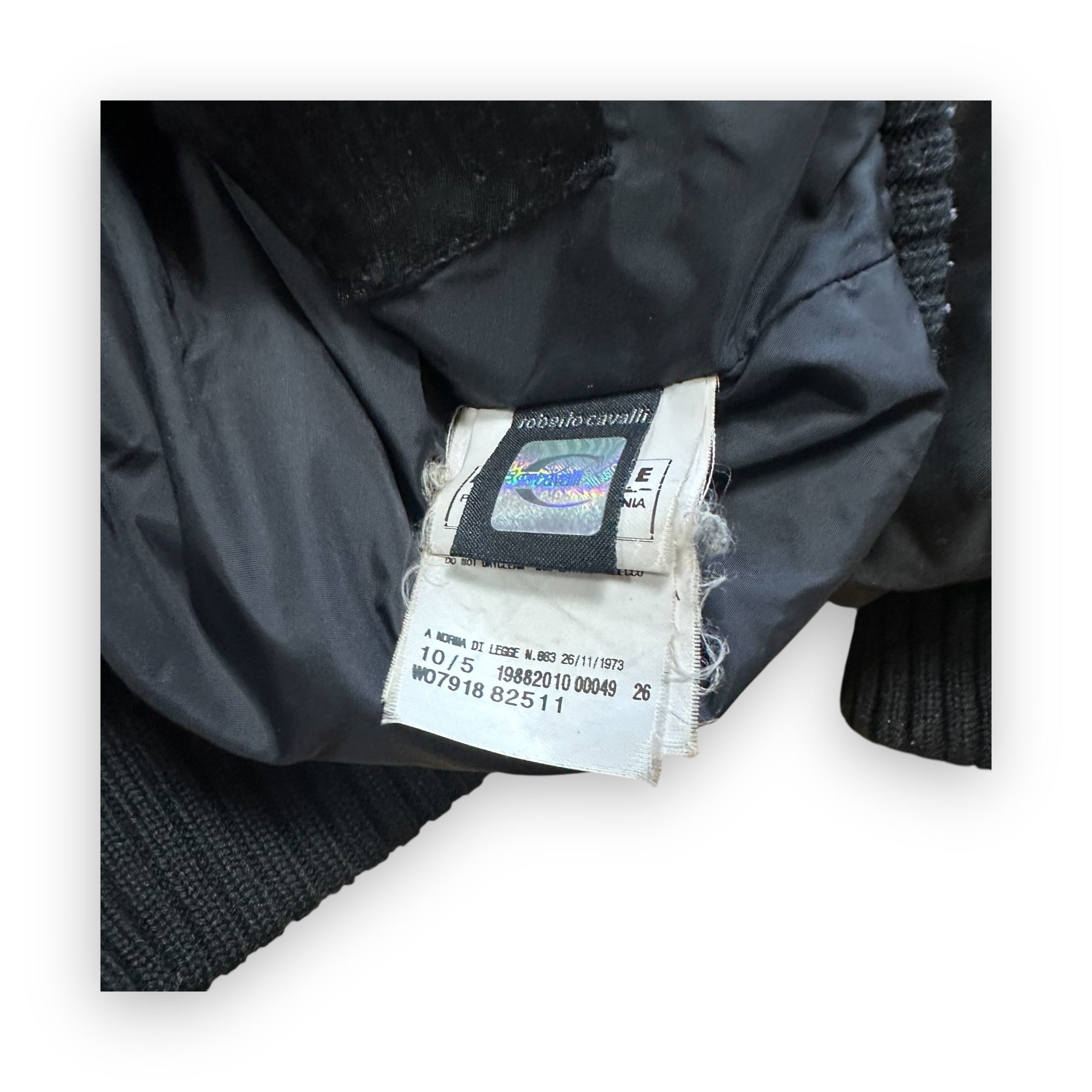 Puffer Jacket Roberto Cavalli Black vintage