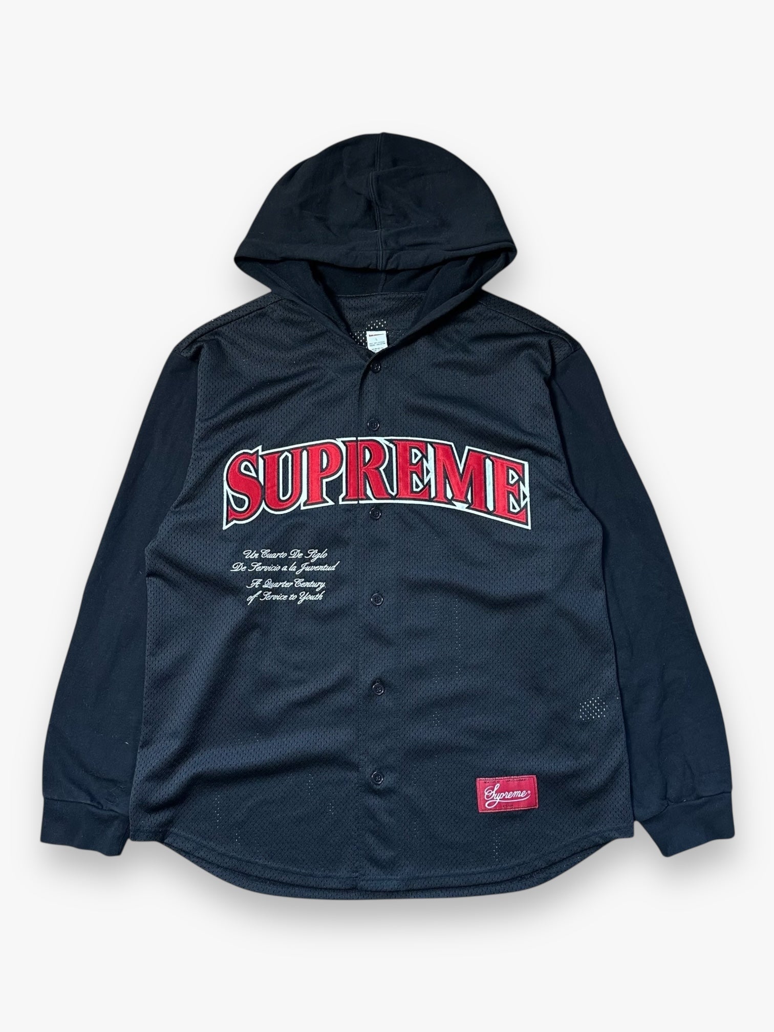 SS20 Supreme Mesh Baseball Hoodie Sweatshirt