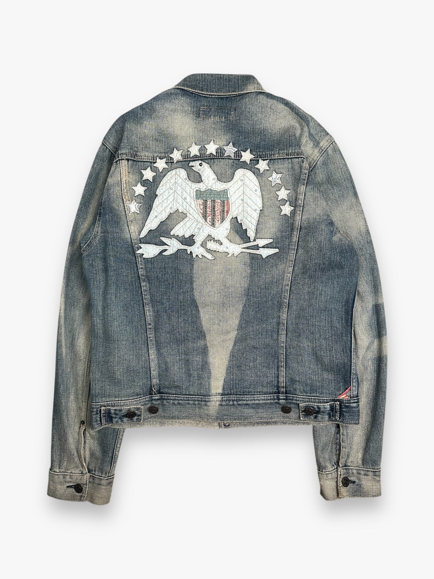 Ralph Lauren Denim & Supply Faded Denim Jacket Eagle USA