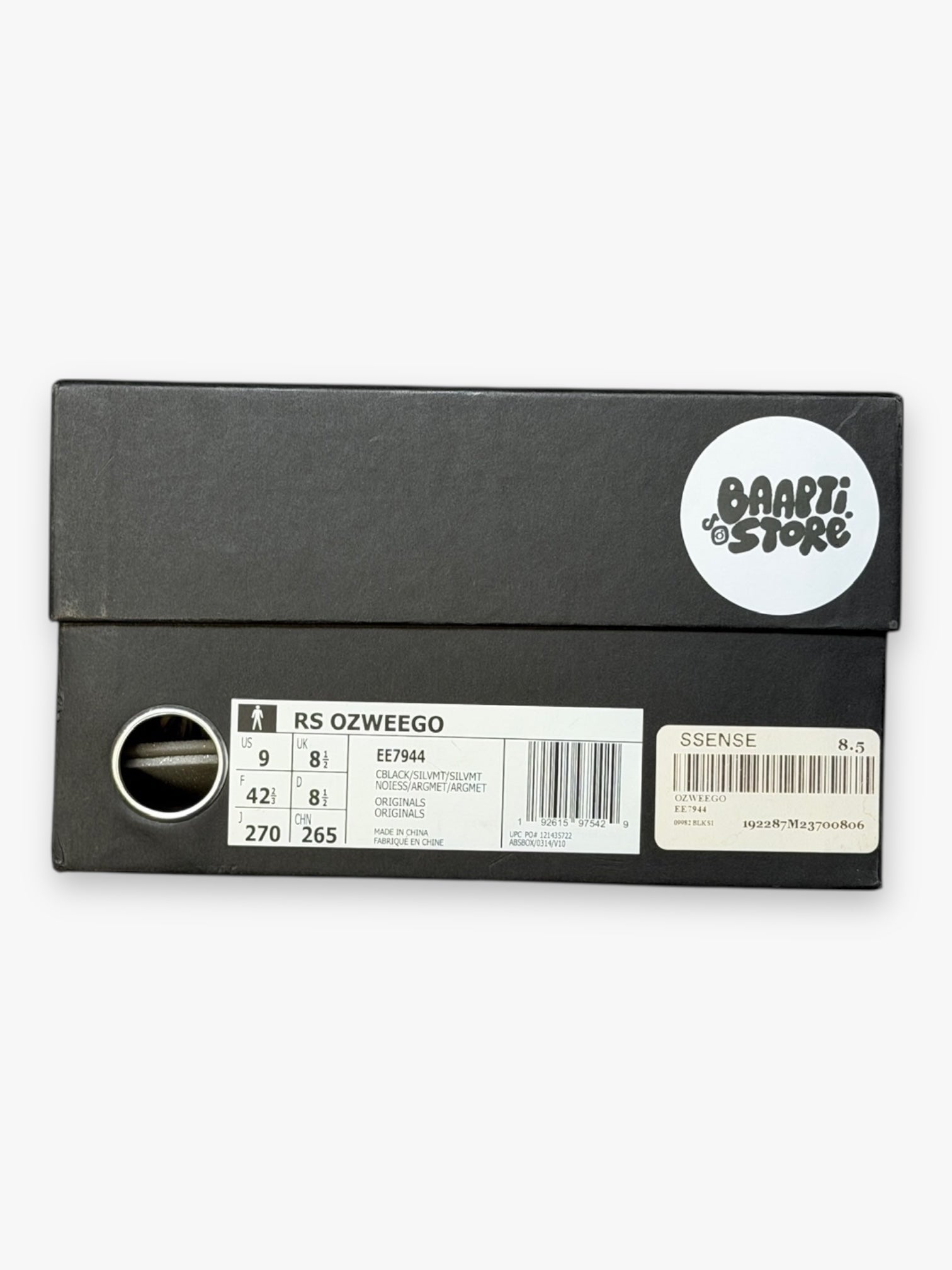 Ozweego Raf Simons Black Metallic Silver