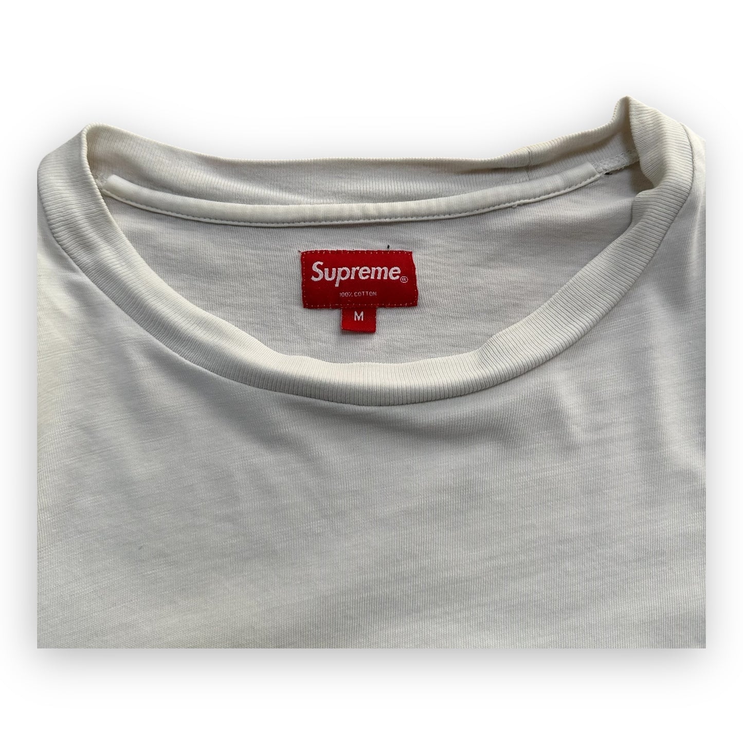 Tee Supreme Intarsia Script White SS20 (M)