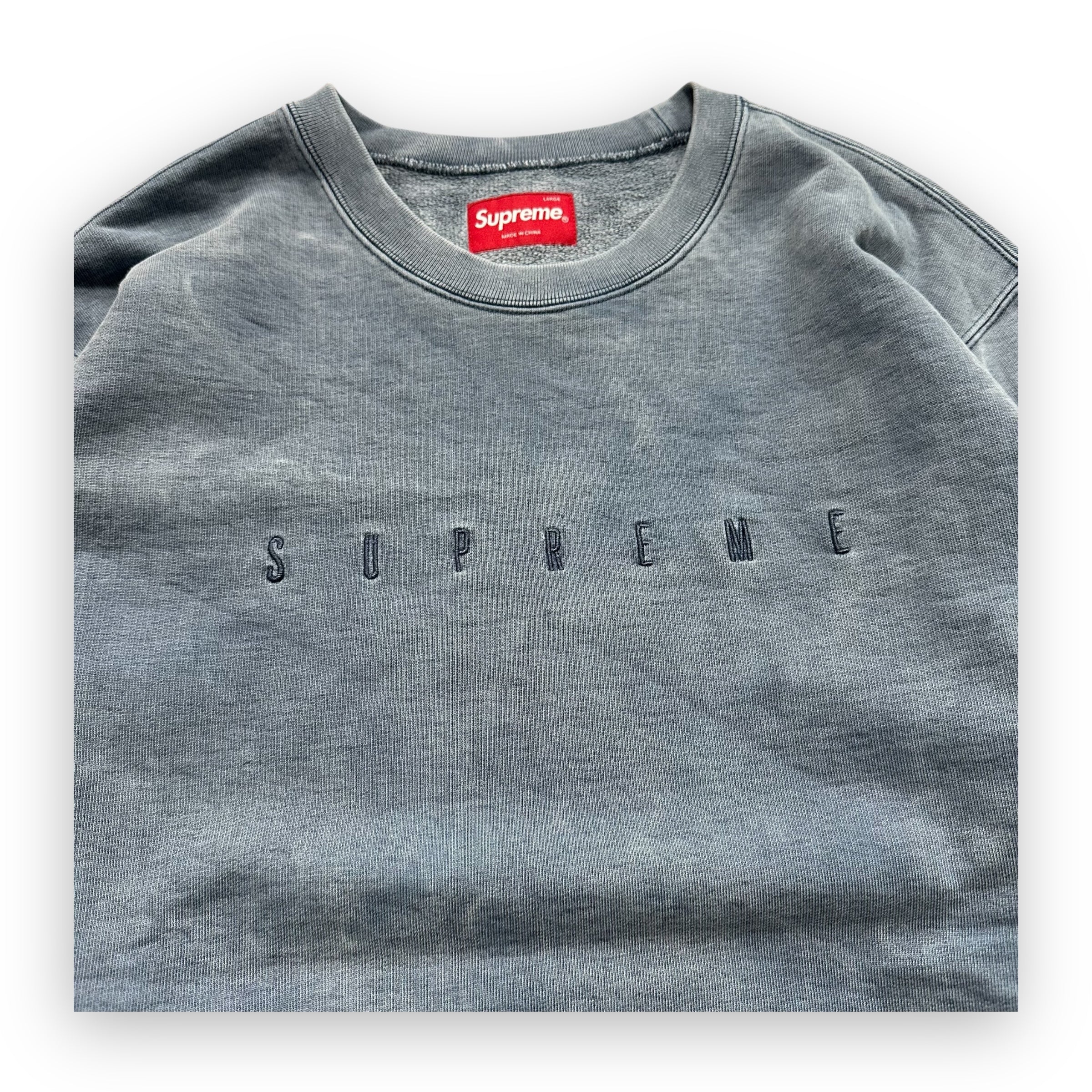 Sweatshirt Crewneck Supreme Overdyed Navy SS18