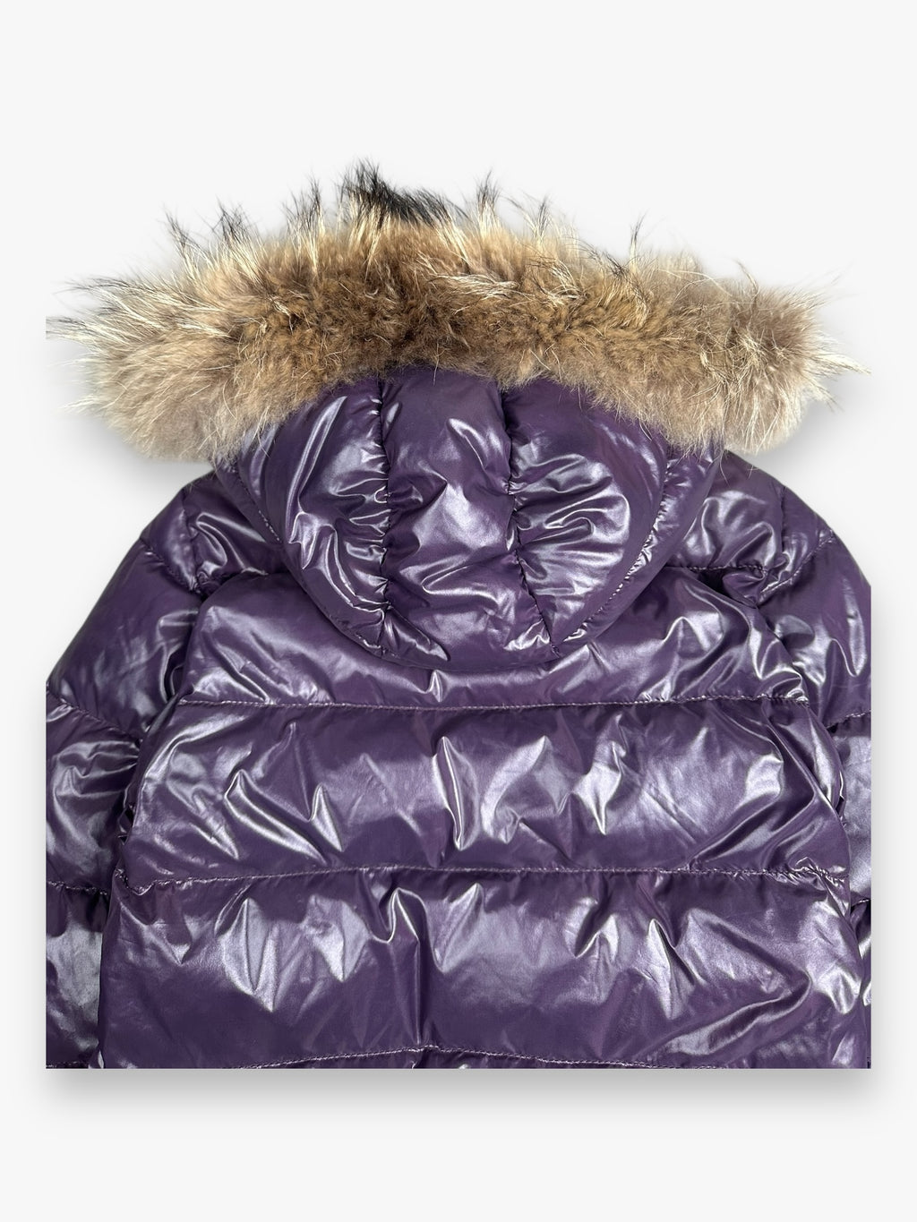 Duvetica Fur Puffer Jacket Purple