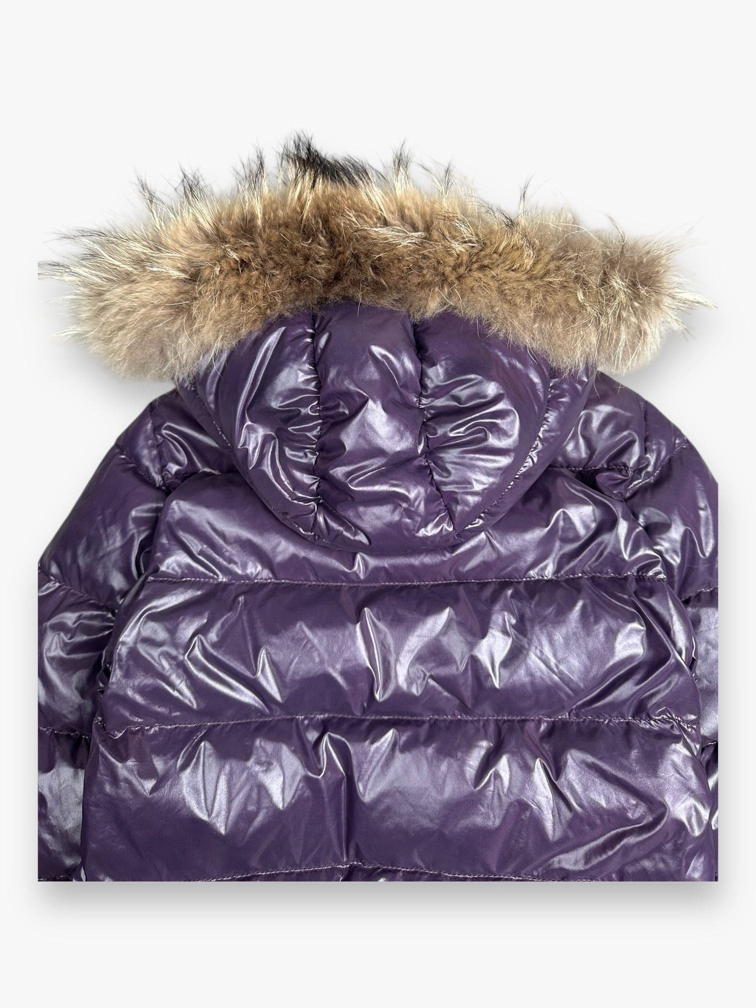 Duvetica Fur Puffer Jacket Purple