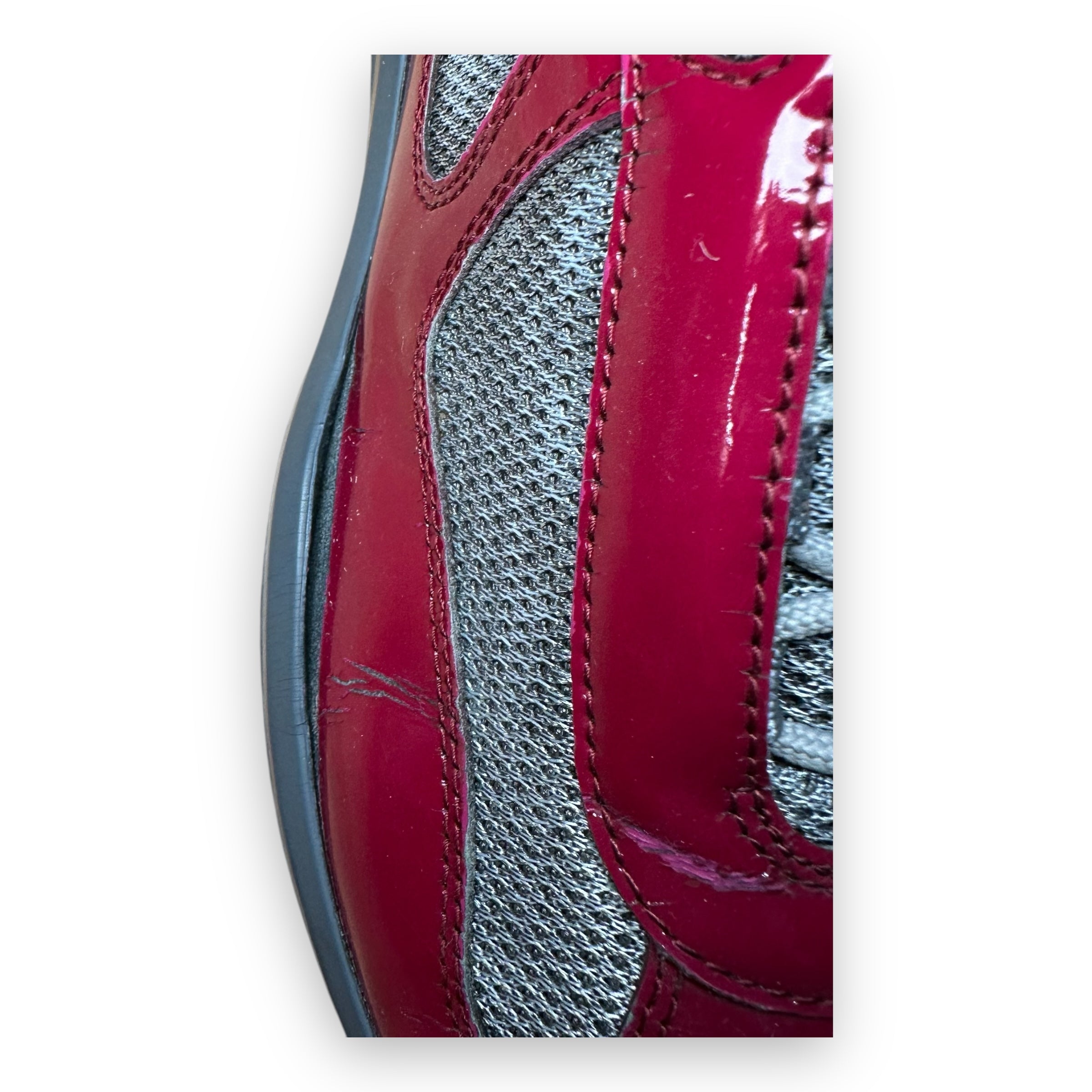 Prada America’s Cup Red Patent Grey vintage