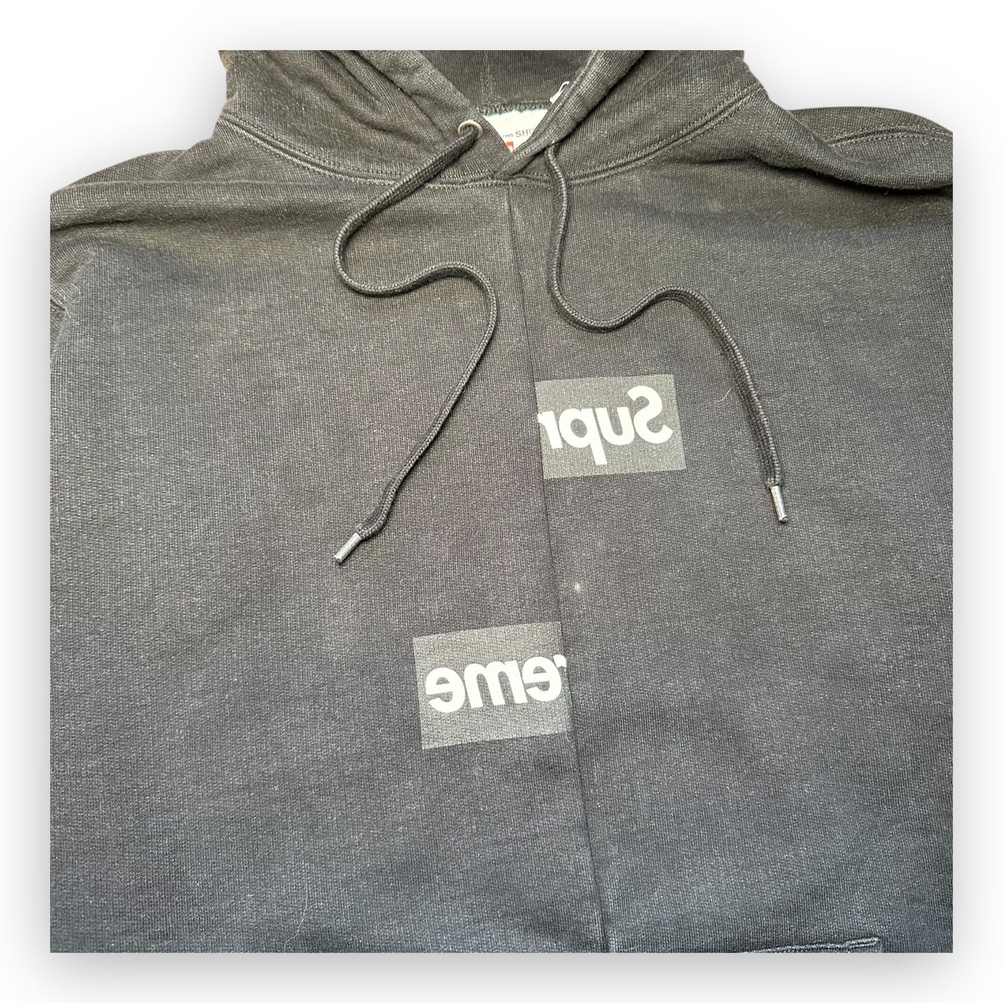 Sweatshirt Hoodie Supreme Comme des Garcons SHIRT Split Box Logo Black FW18 (M)