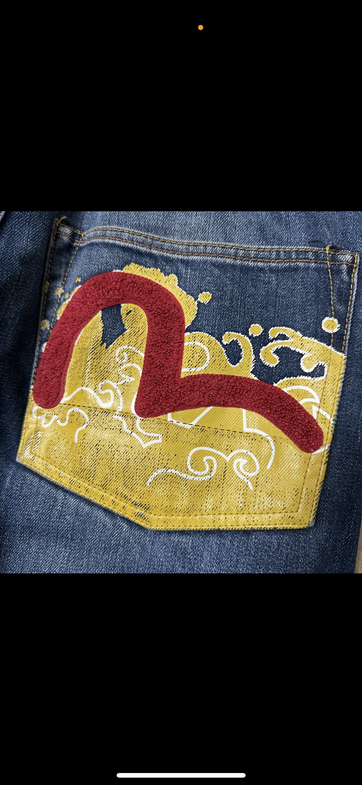 Jeans Evisu Seagull Lot 001 Yellow Red