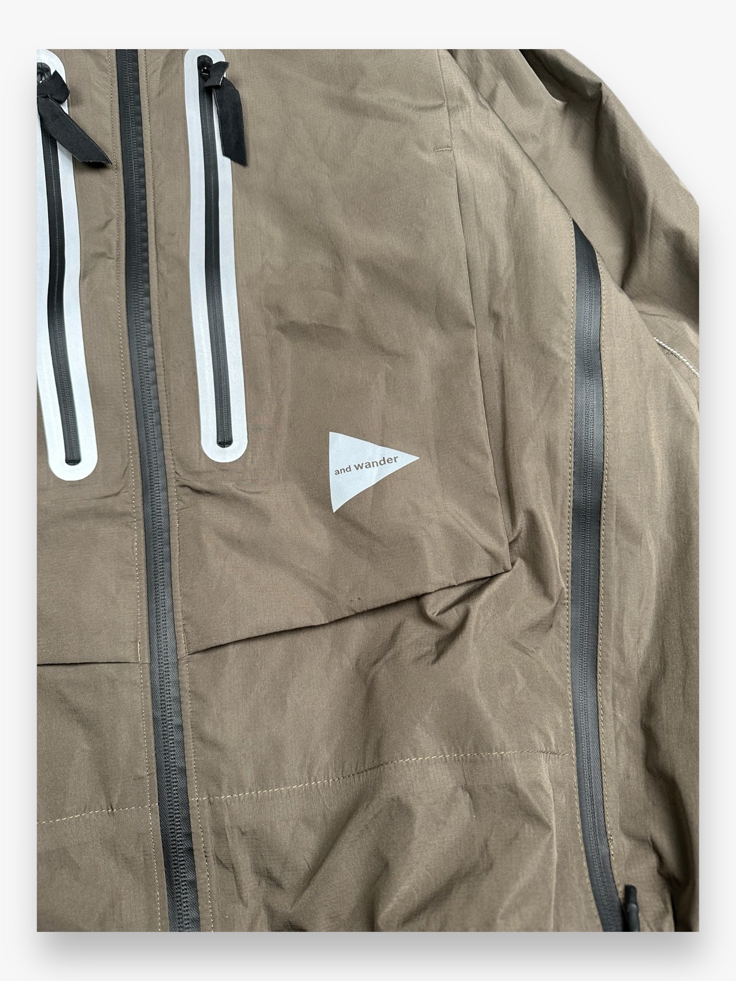 And Wander Shield Rain Jacket Pertex Khaki