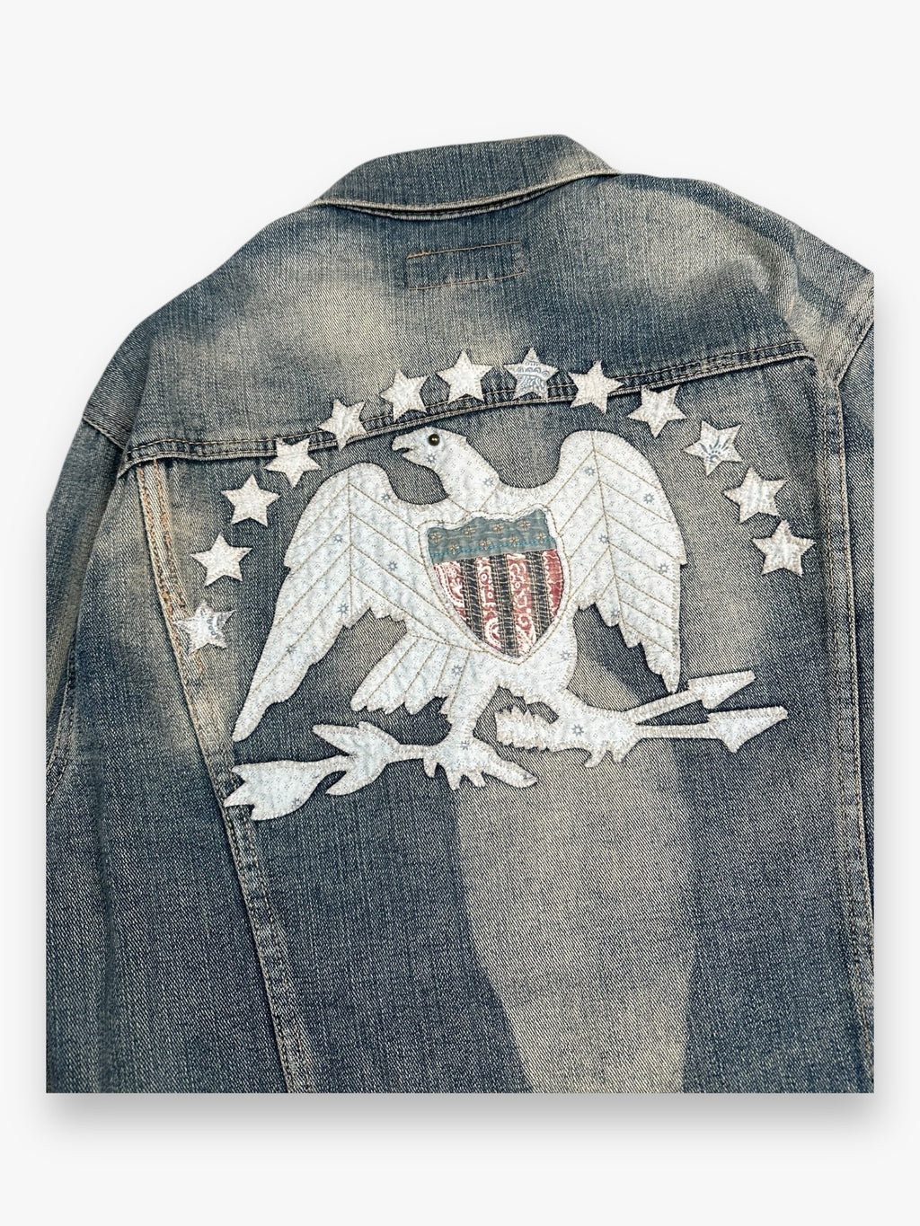 Ralph Lauren Denim & Supply Faded Denim Jacket Eagle USA