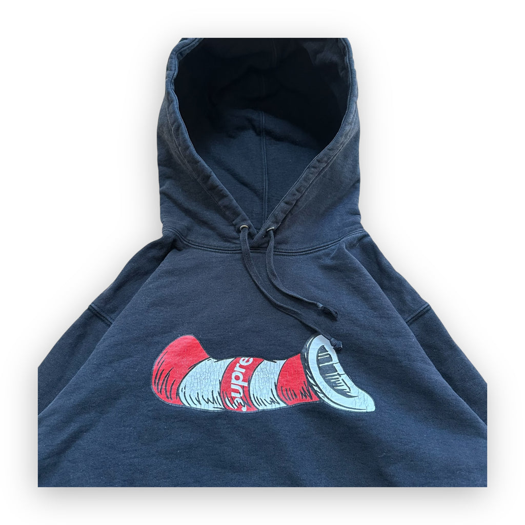 Sweatshirt Hoodie Supreme Cat in the Hat Black FW18