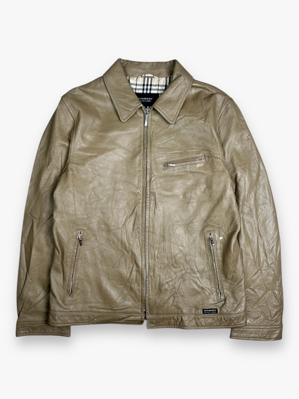 Burberry Black Label vintage Japanese Leather Jacket