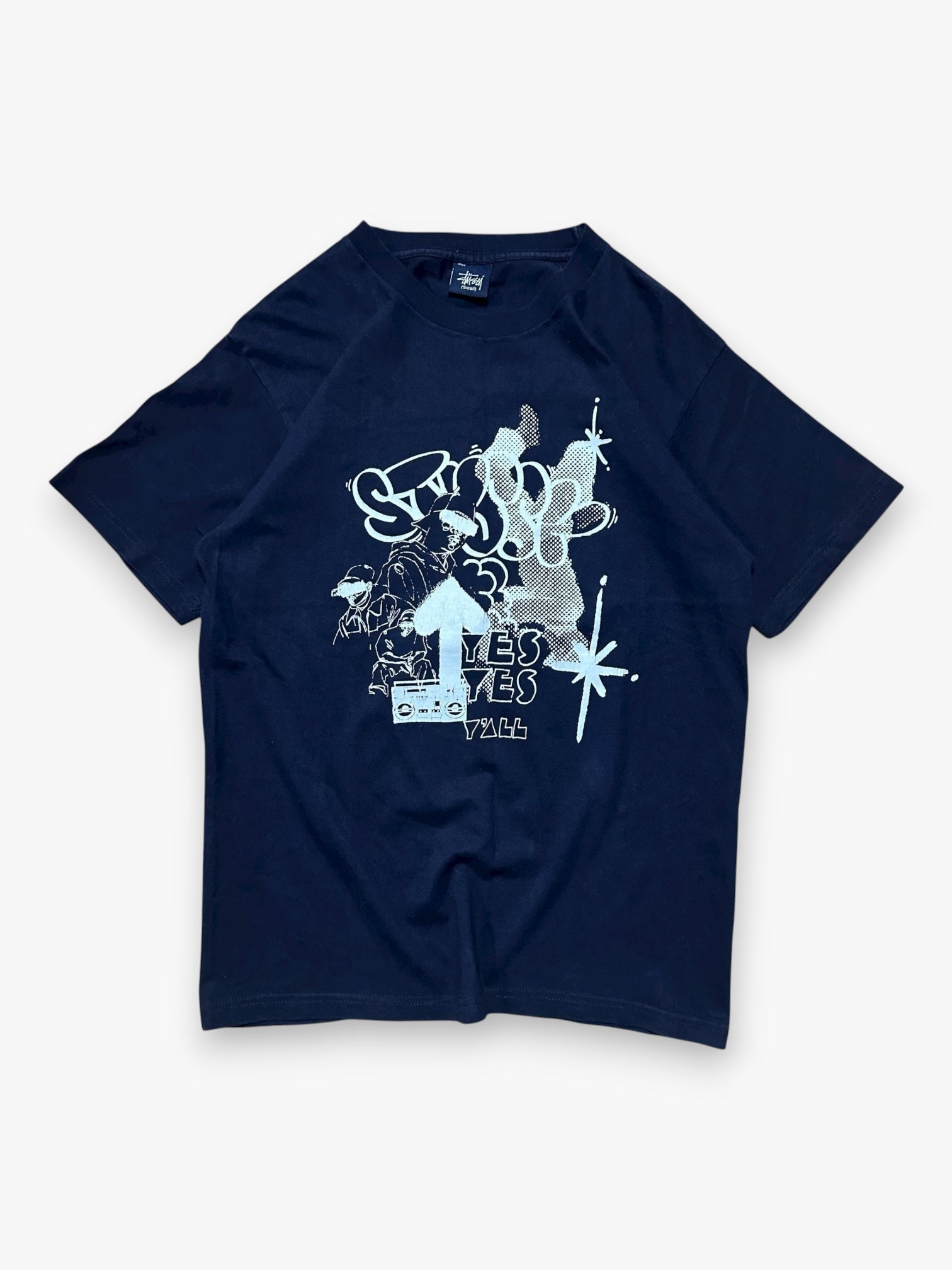 Tee Stussy Tag Navy vintage