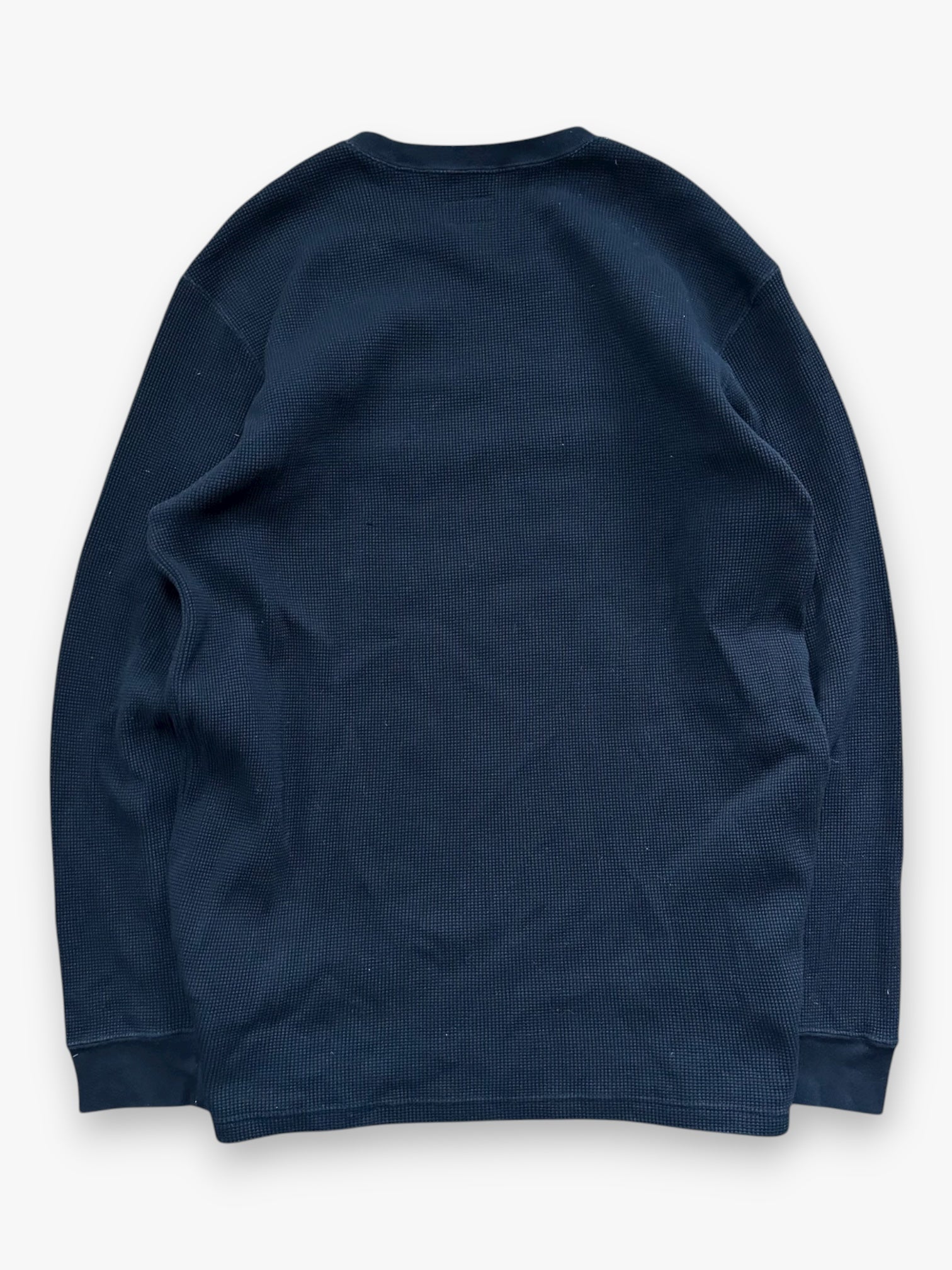 Sweatshirt Crewneck Supreme Panel Stripe Waffle Thermal Black SS20