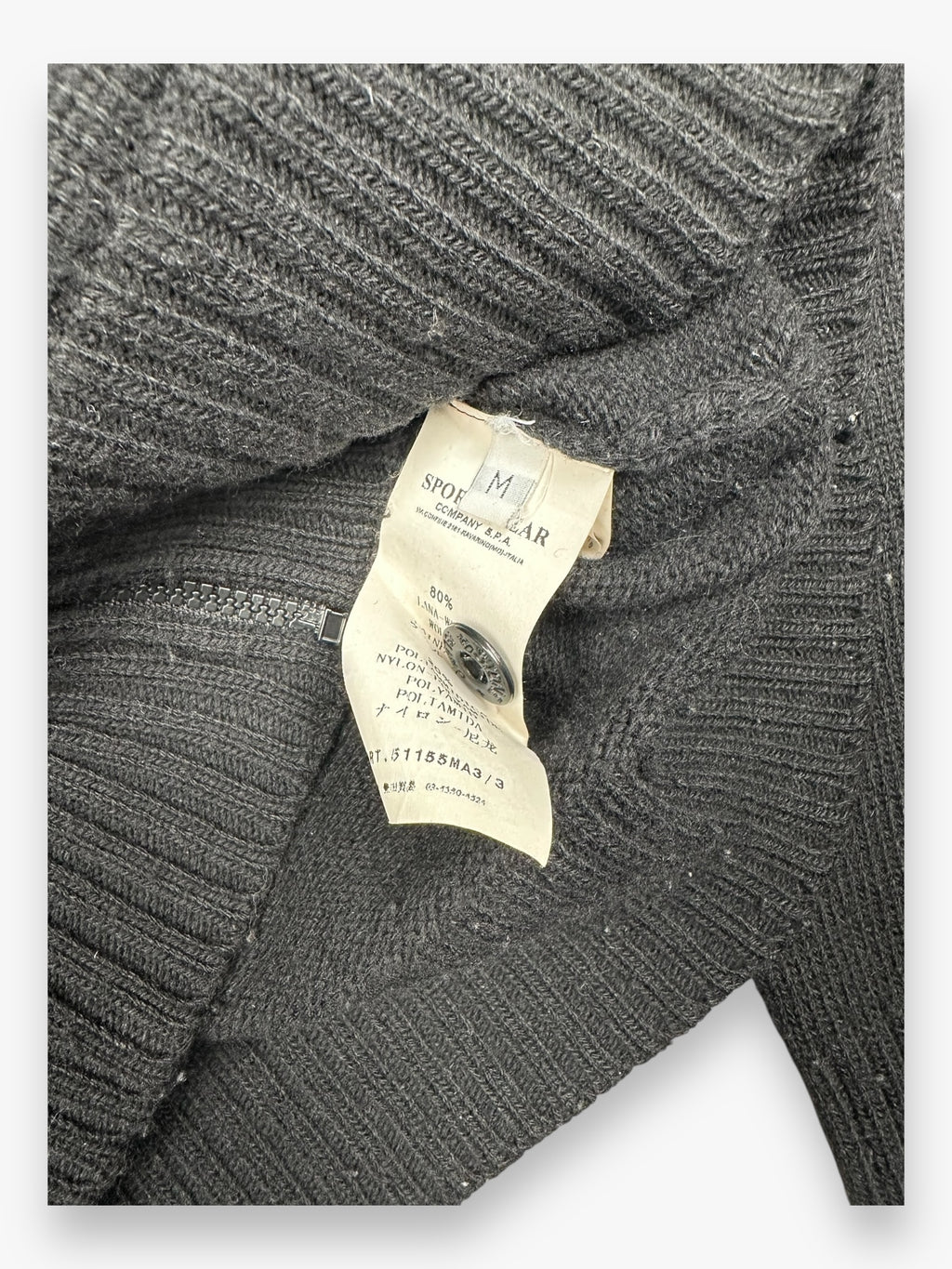 Stone Island Hooded Wool Knit Zip Up AW09