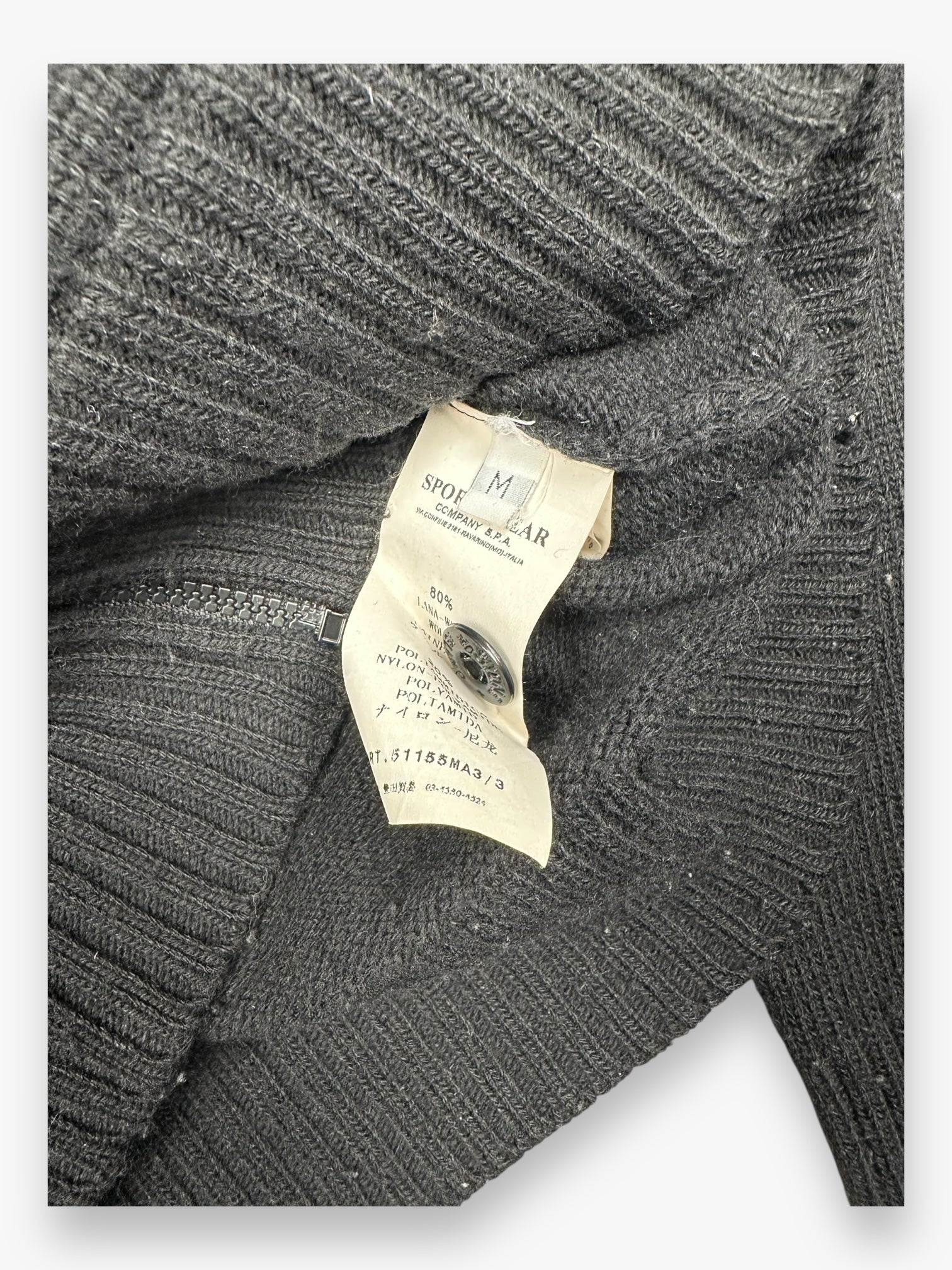 Stone Island Hooded Wool Knit Zip Up AW09