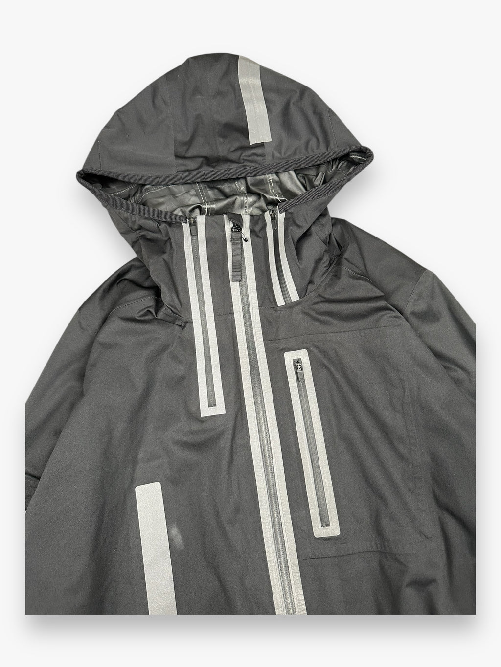 Y-3 Multi Pocket Reflective Rain Parka Jacket Black