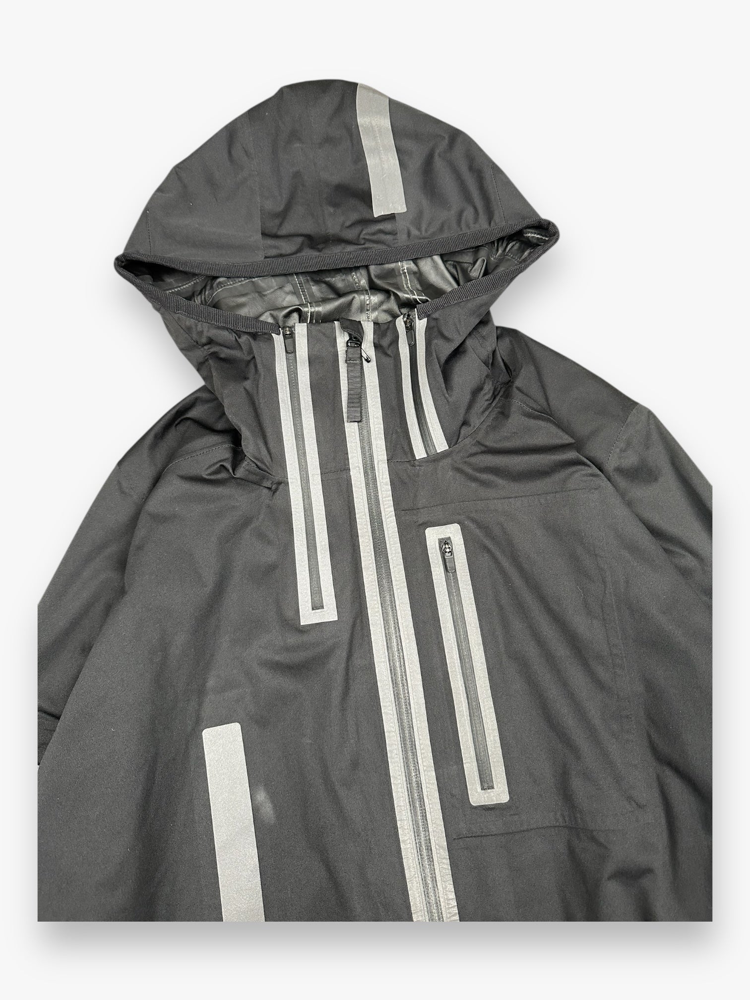 Y-3 Multi Pocket Reflective Rain Parka Jacket Black