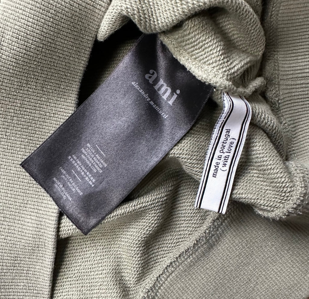 Sweatshirt Hoodie Ami Paris Khaki