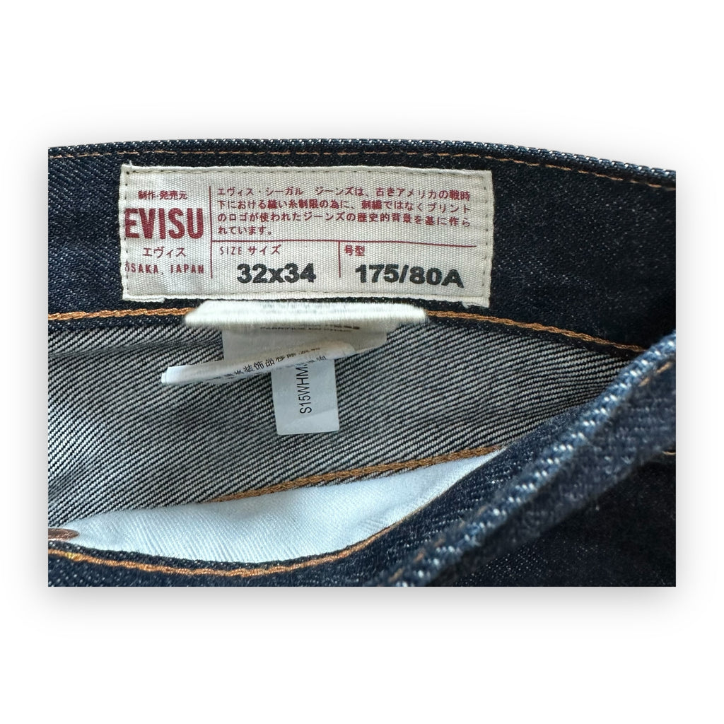 Jeans Evisu Daicock Embroidery Lot 2000 White/Red