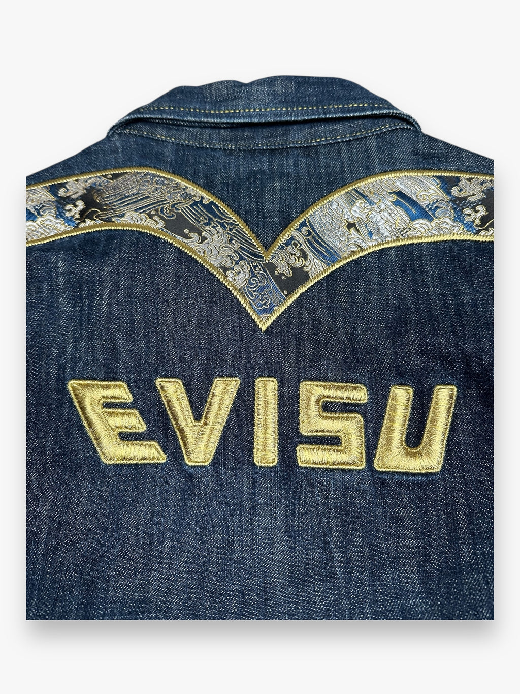 Evisu Denim Jacket Daicock Gold Blue