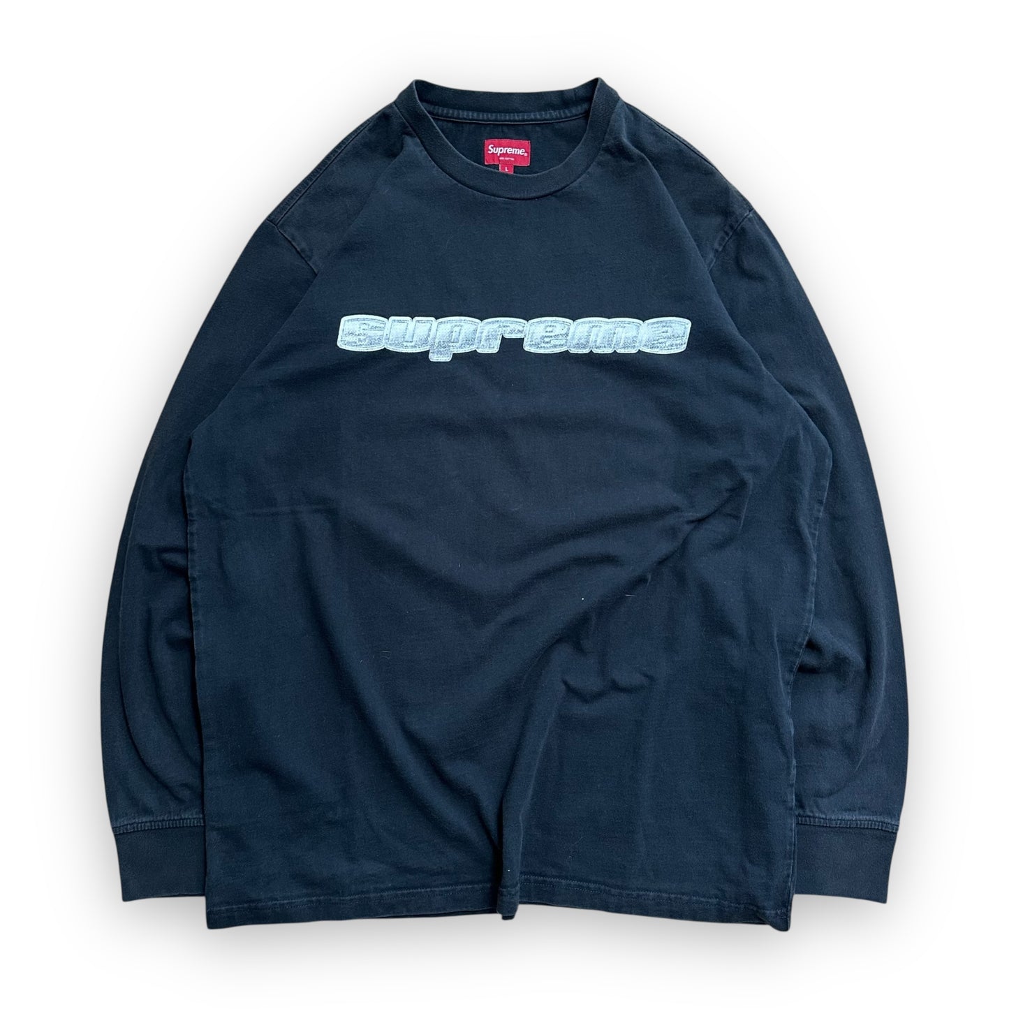 Tee Longsleeve Supreme Chrome Logo Black FW19 (L)
