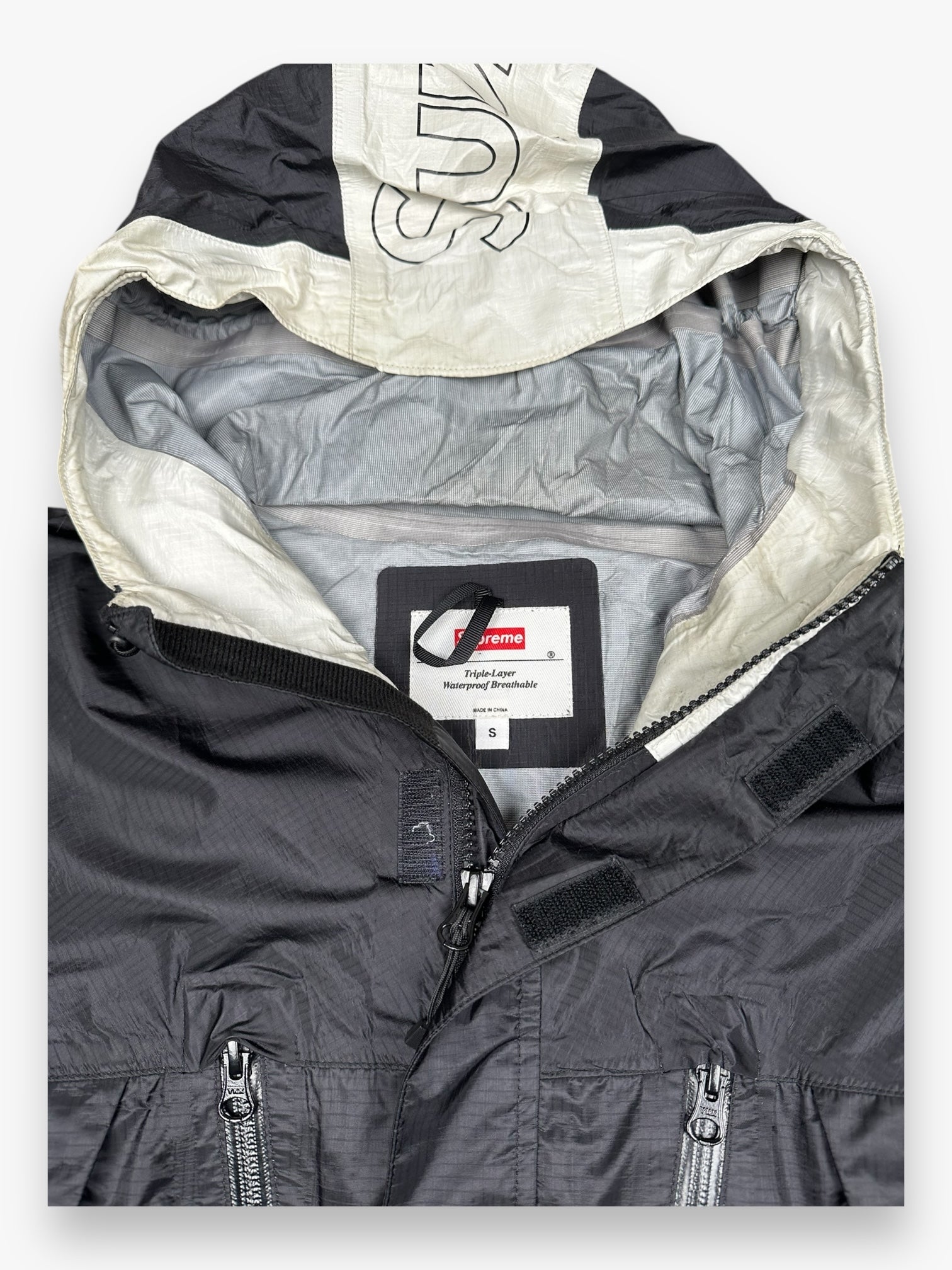 Supreme Taped Seam Rain Jacket Black SS19