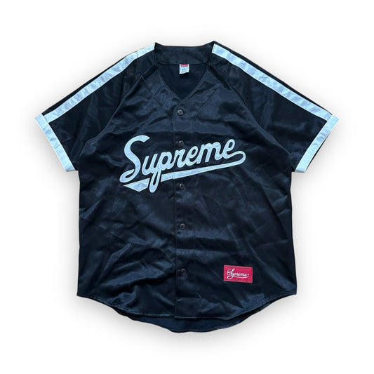 Jersey Supreme Satin Baseball Black SS17 (L)