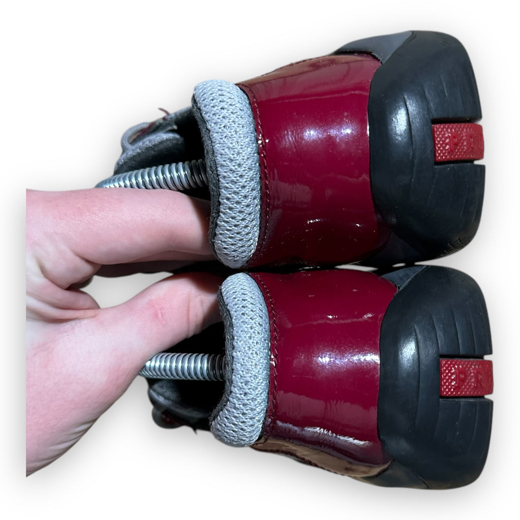 Prada America’s Cup Red Patent Grey vintage