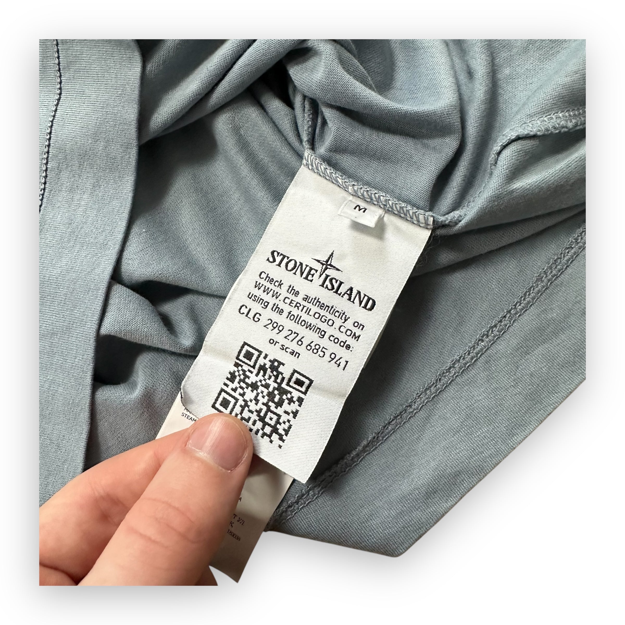 Polo Stone Island Grey Blue