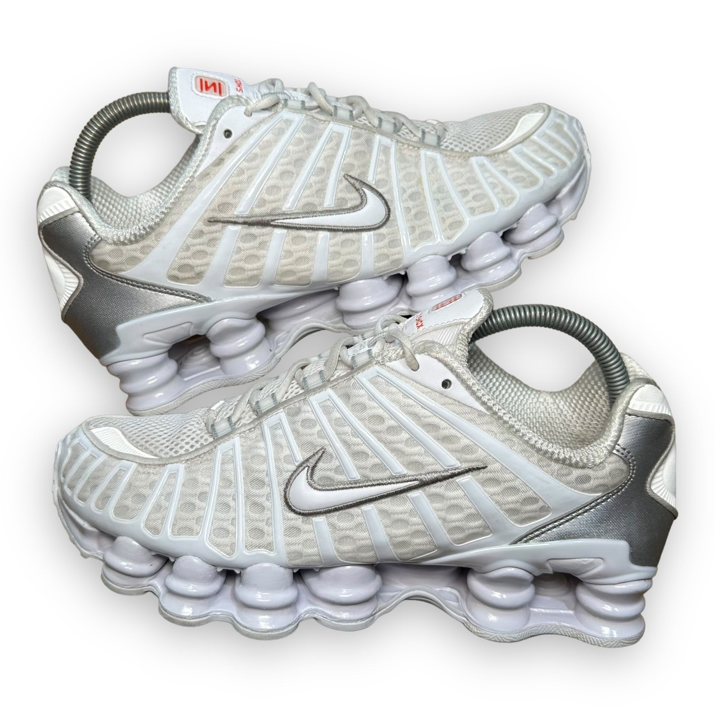 EU41 - US8 - UK7 • Shox TL White Metallic Silver