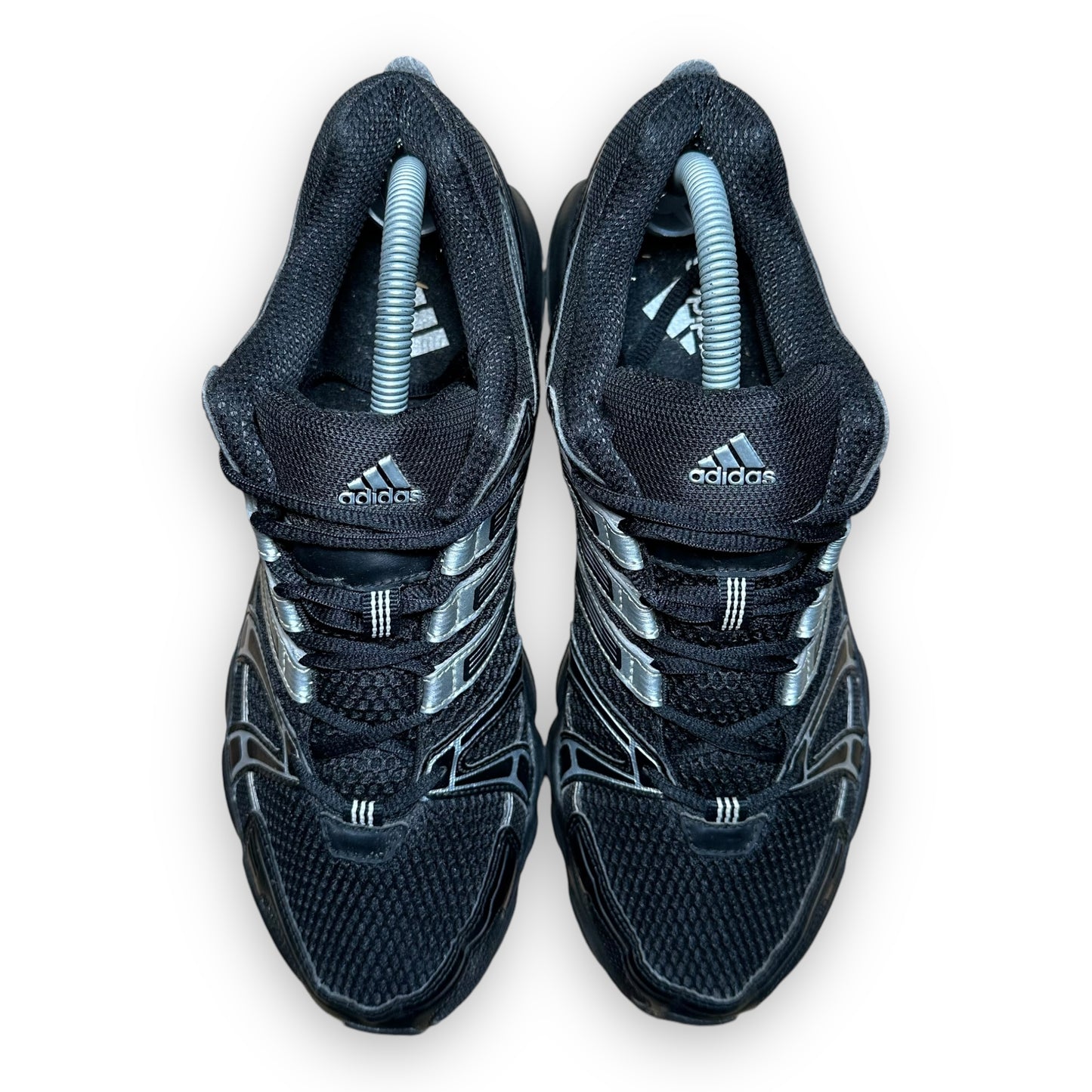 EU44 - US10 - UK9 • Vintage adidas Retrorunning Black Silver (2008)