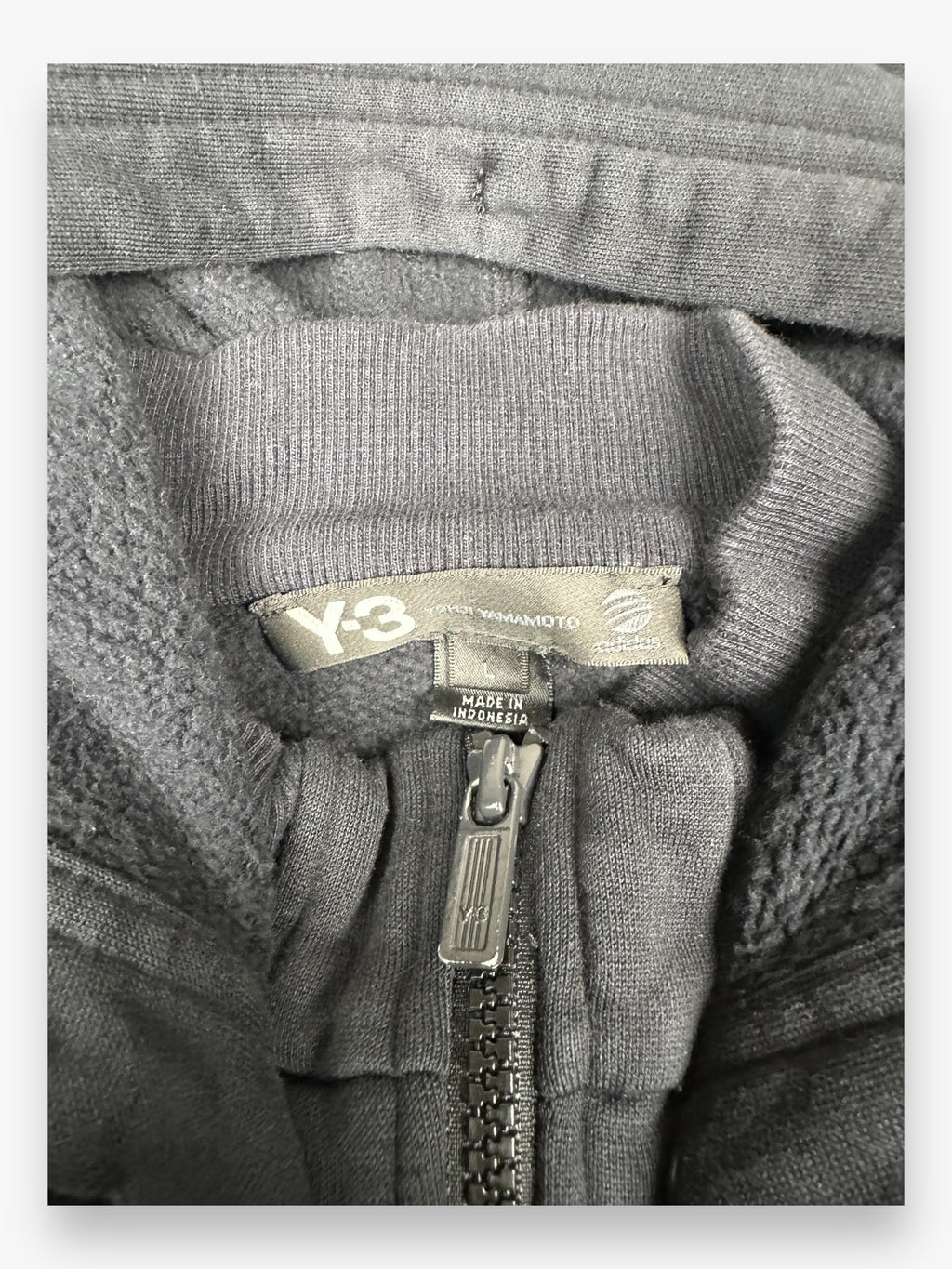 Y-3 Scarf Sweatshirt Hoodie Zip Up Navy