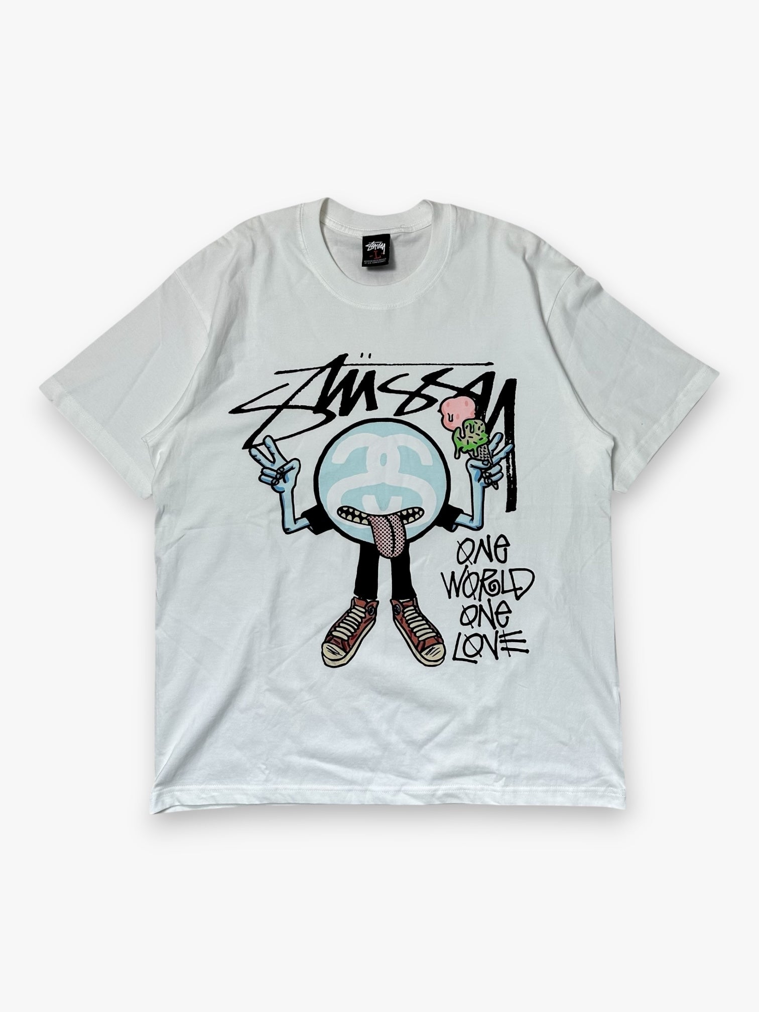 Tee Stussy Ice Cream White vintage