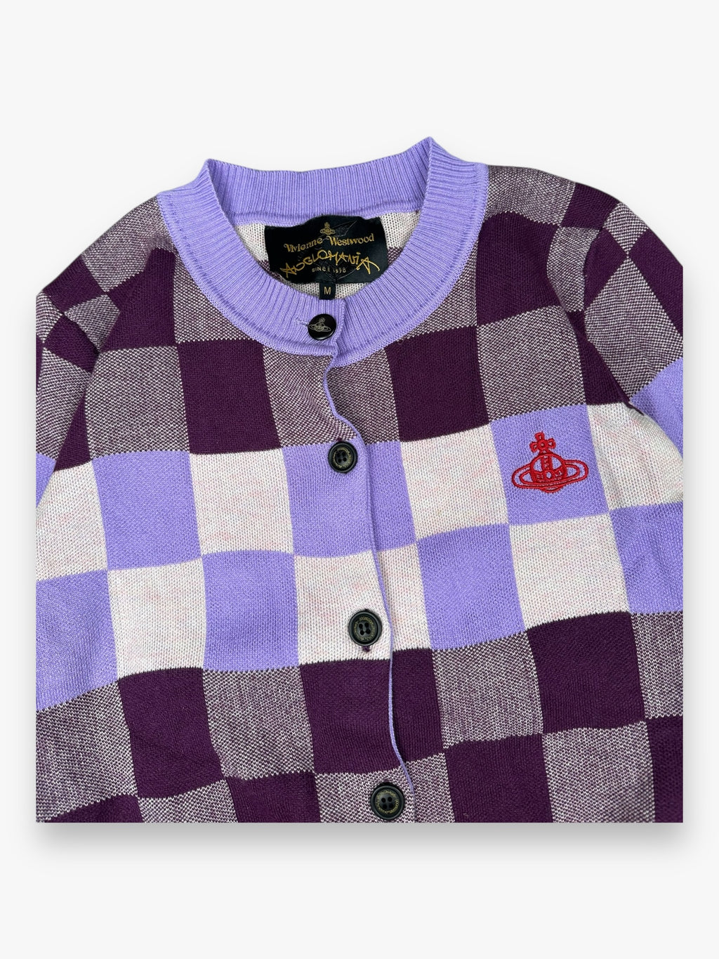 Vivienne Westwood Anglomania Patchwork Cardigan Purple