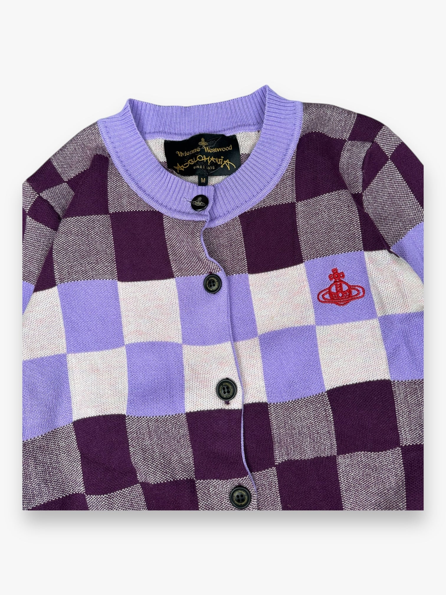 Vivienne Westwood Anglomania Patchwork Cardigan Purple
