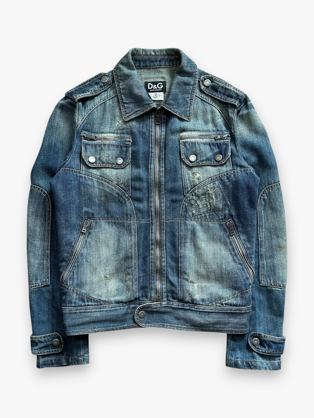 Jacket Dolce & Gabbana Denim Multi Pocket Zip