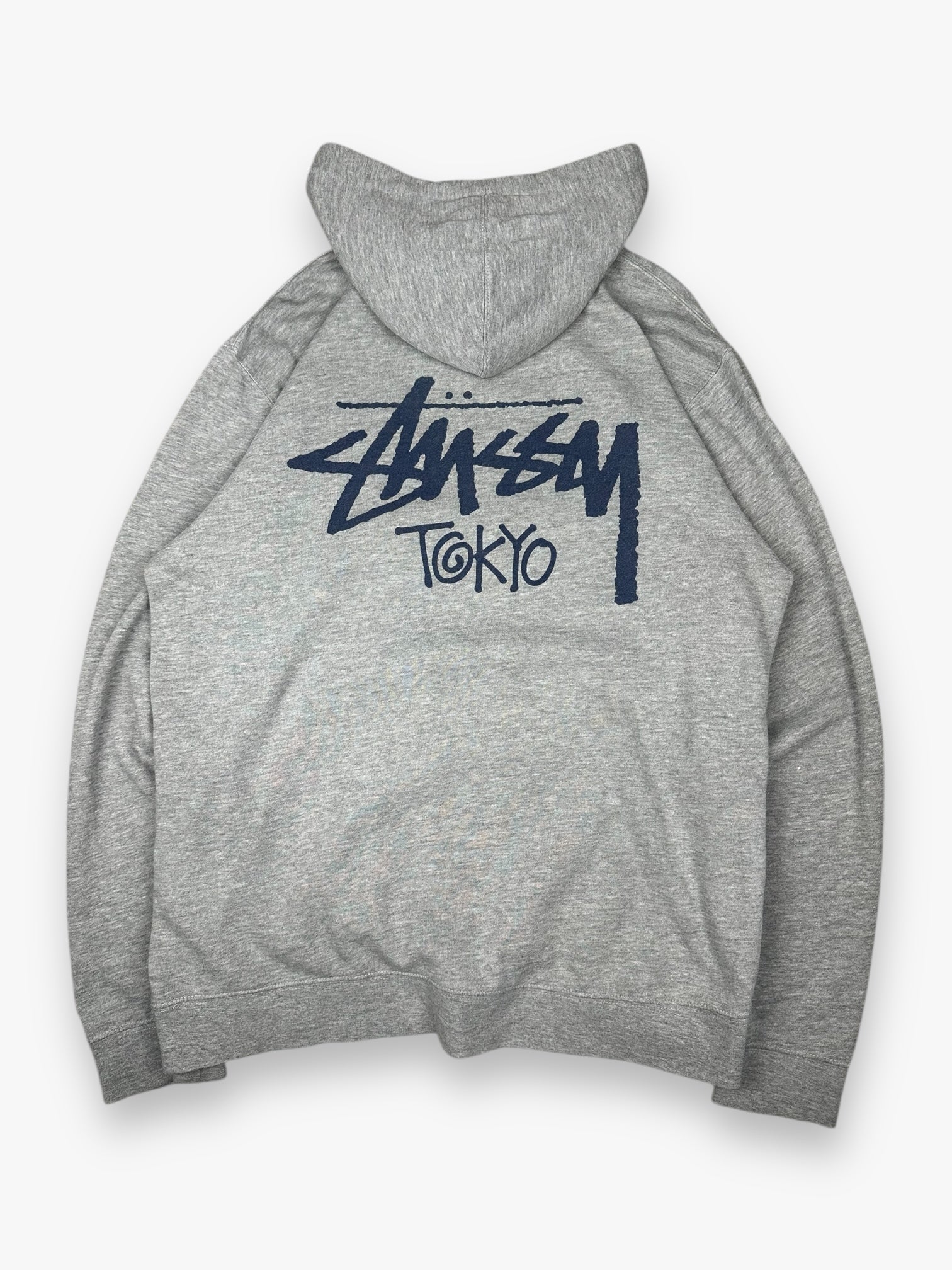 Sweatshirt Hoodie Stussy Tokyo Grey Navy vintage