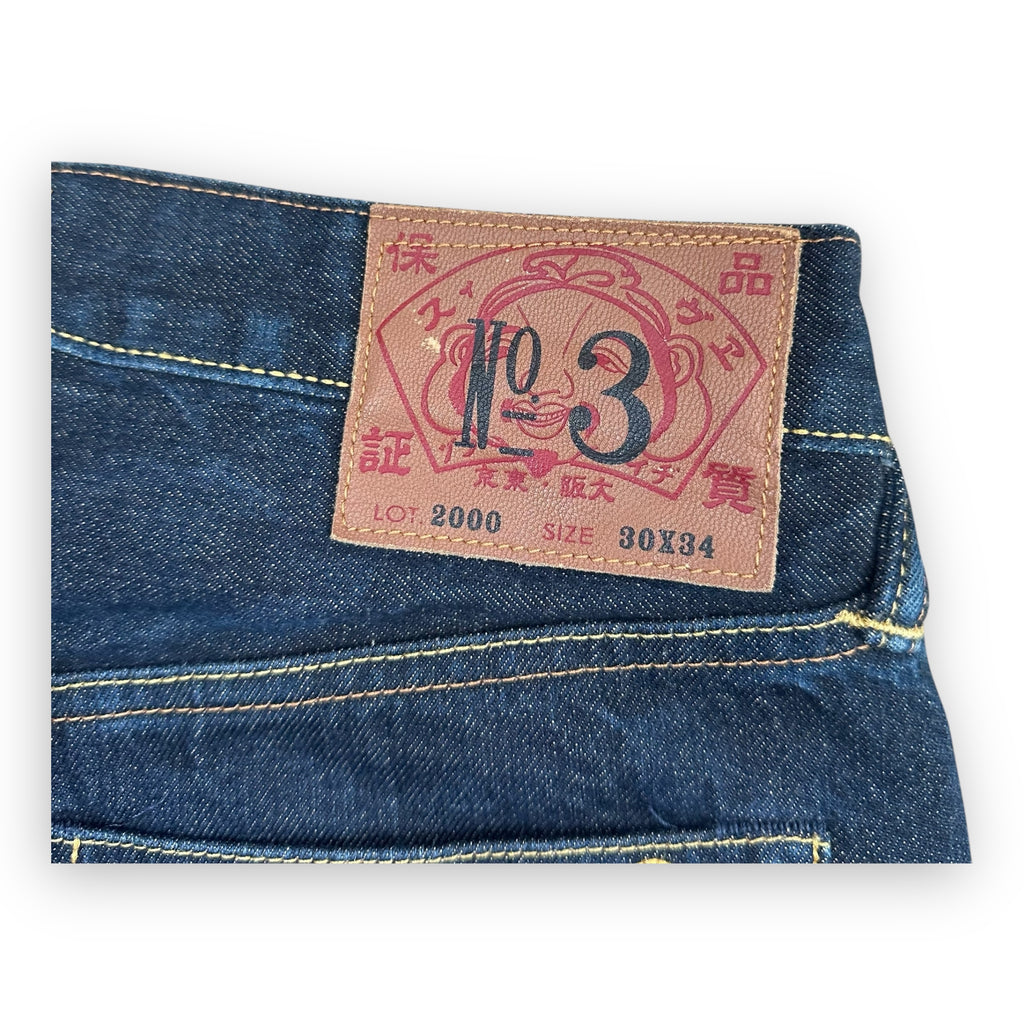 Jeans Evisu Daicock Lot 2000 Embroidery Red