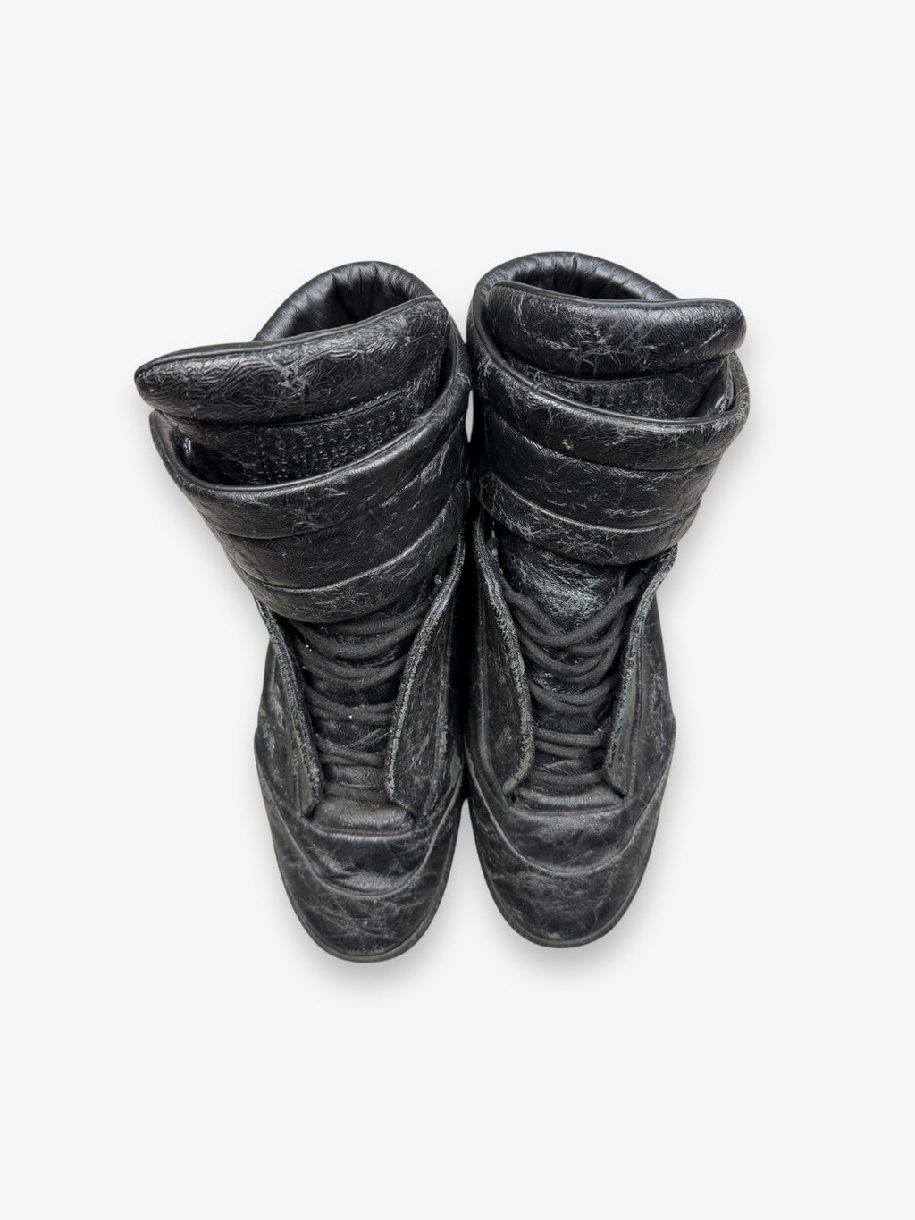Maison Margiela Future High Cracked Leather Black