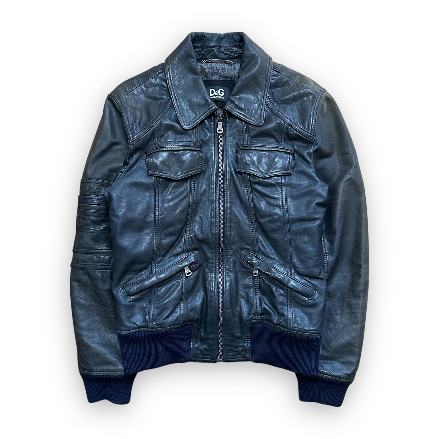 Jacket Dolce & Gabbana Leather Brown vintage (M)