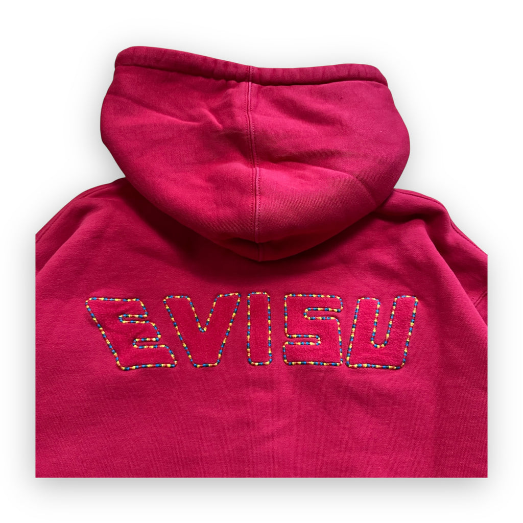 Sweatshirt Hoodie Zip Evisu Multi Pocket Red