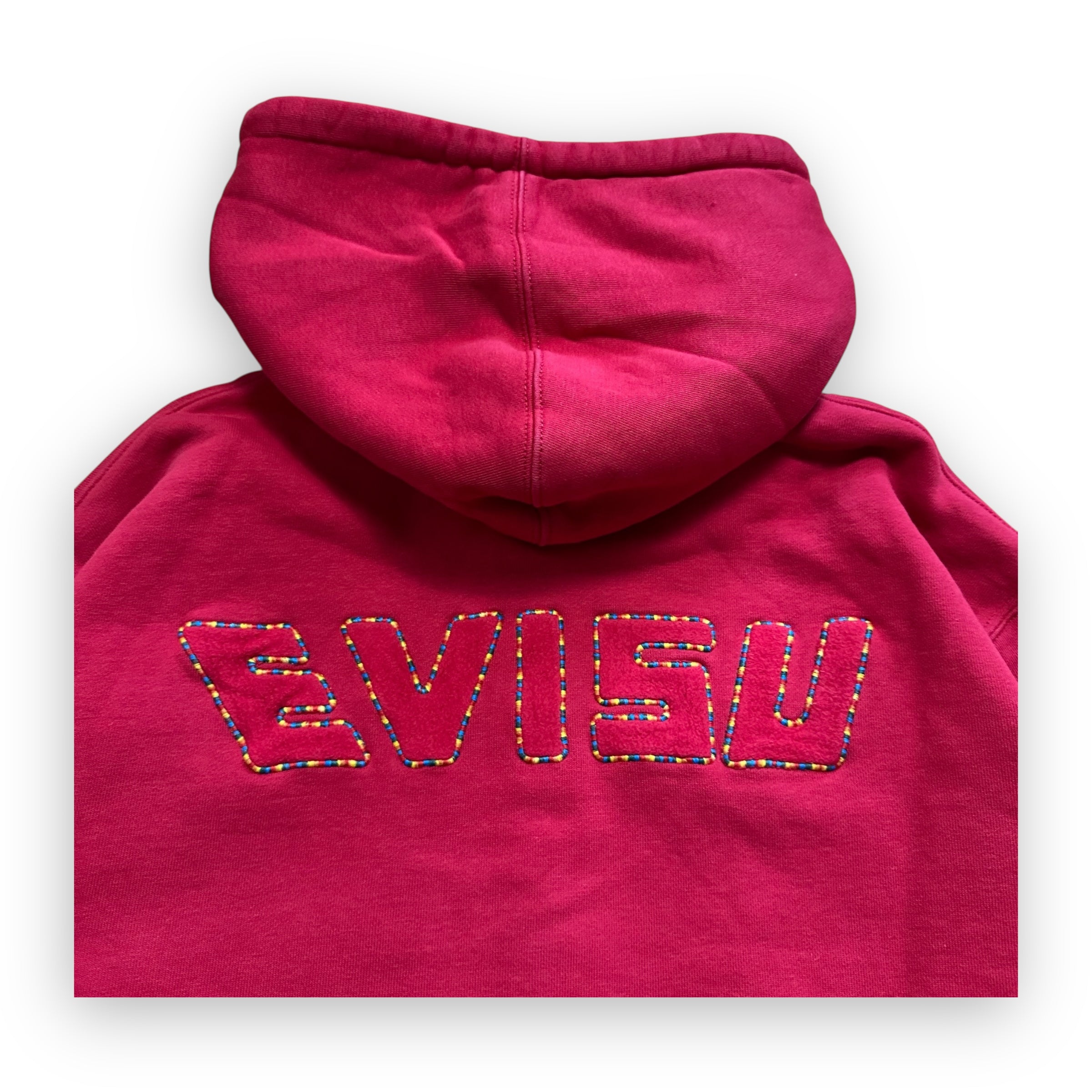 Sweatshirt Hoodie Zip Evisu Multi Pocket Red