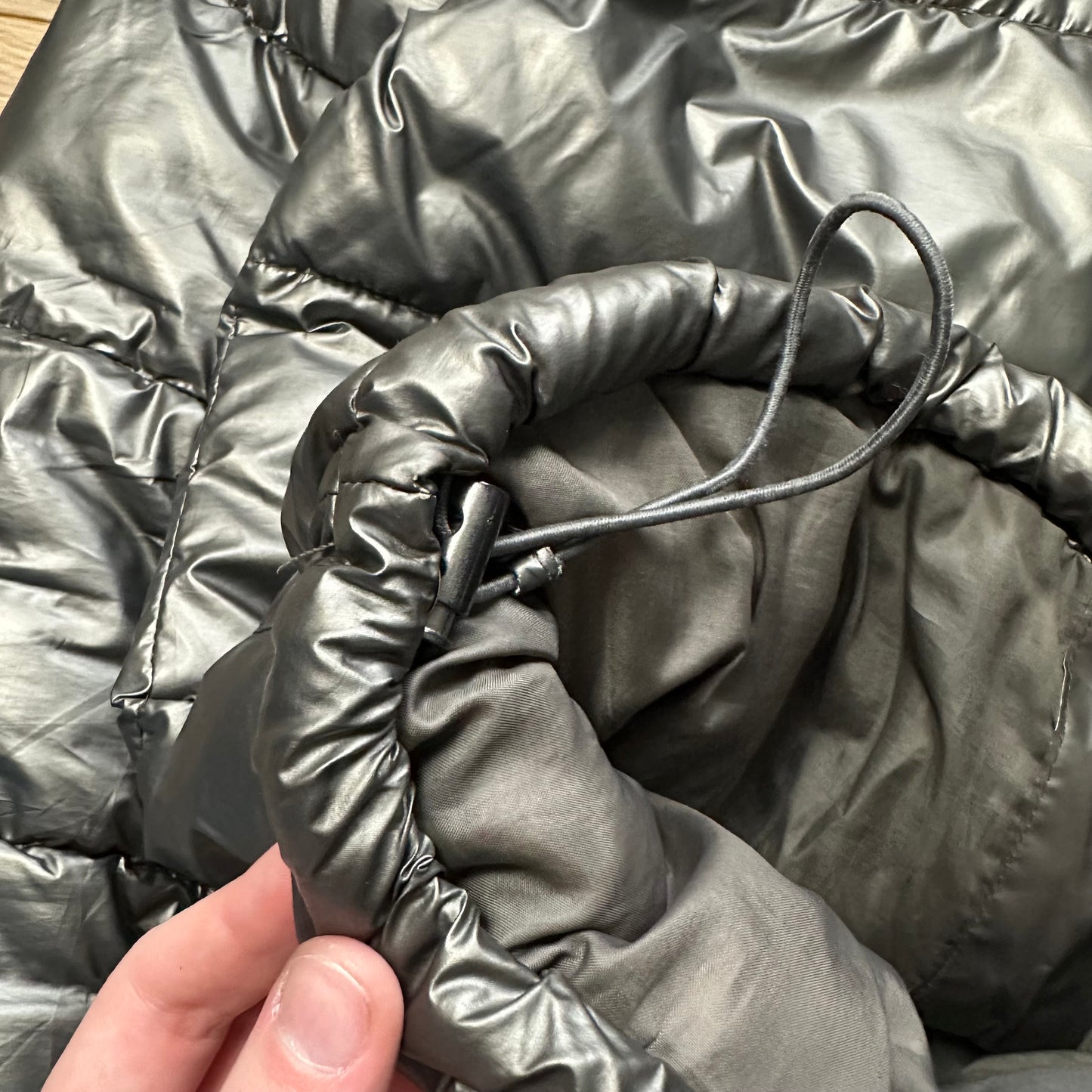 Puffer Jacket Armani Jeans Grey Silver vintage (M)