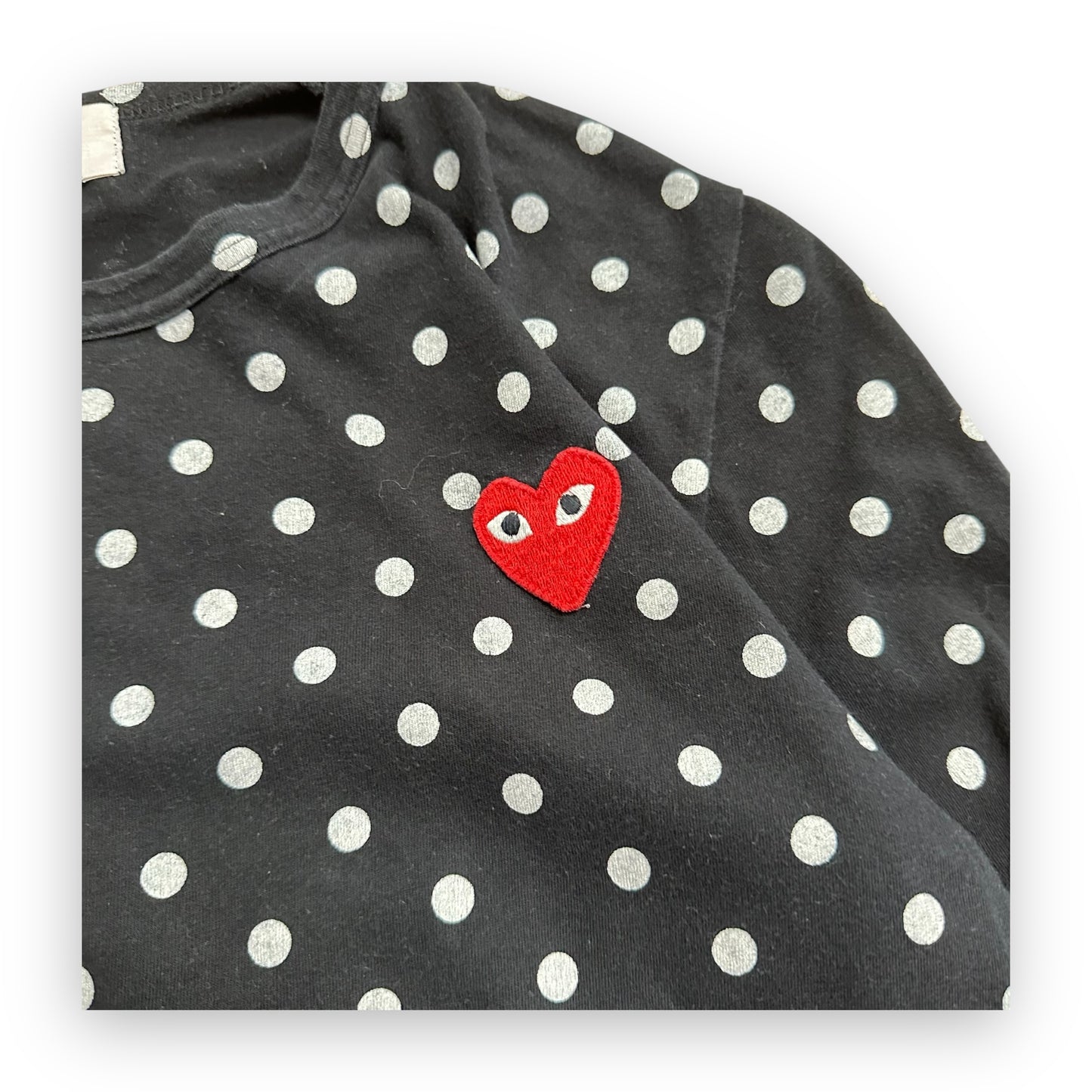 Tee Longsleeve Comme des Garçons PLAY Dotted Black White (S)