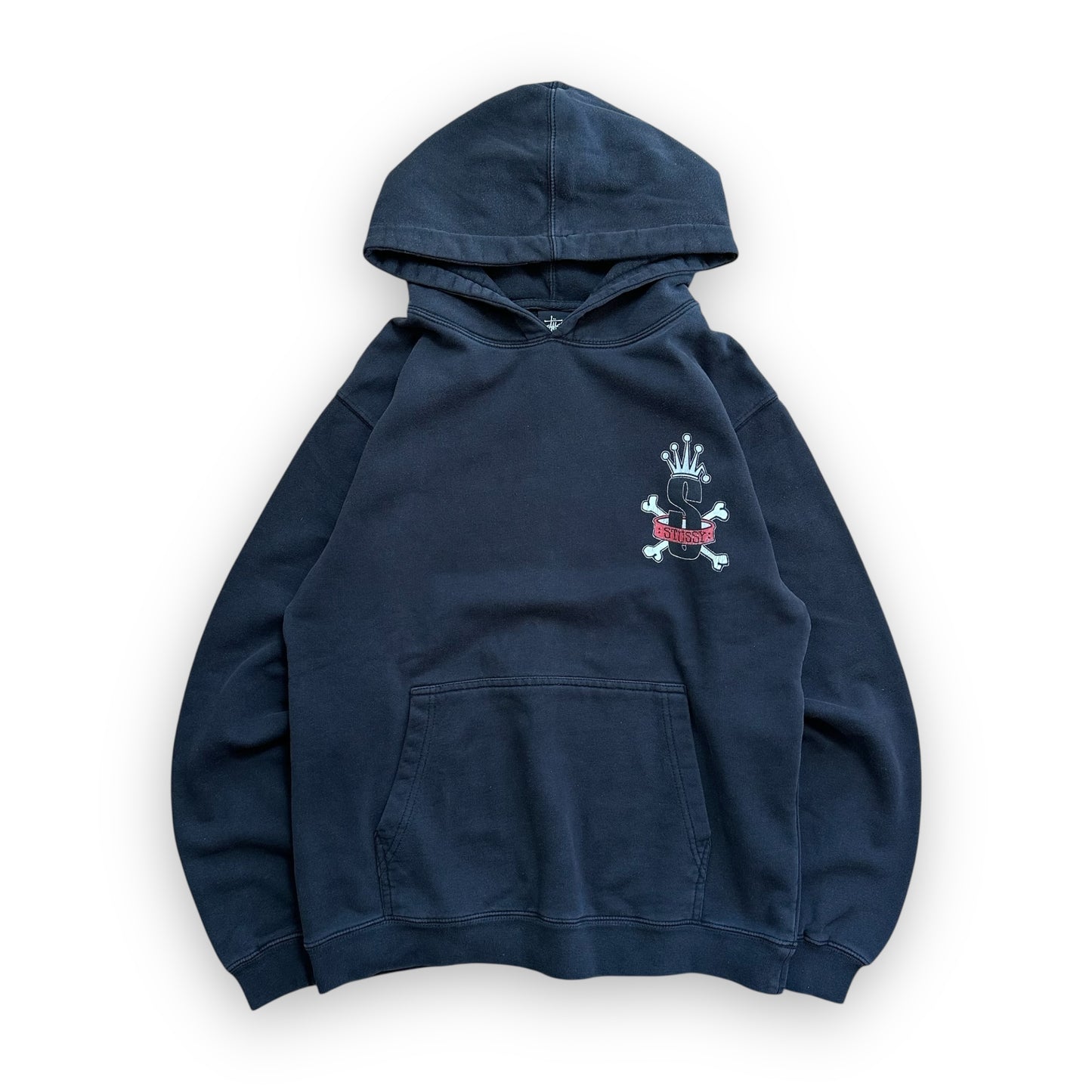 Sweatshirt Hoodie Stussy Crown Black vintage (S)
