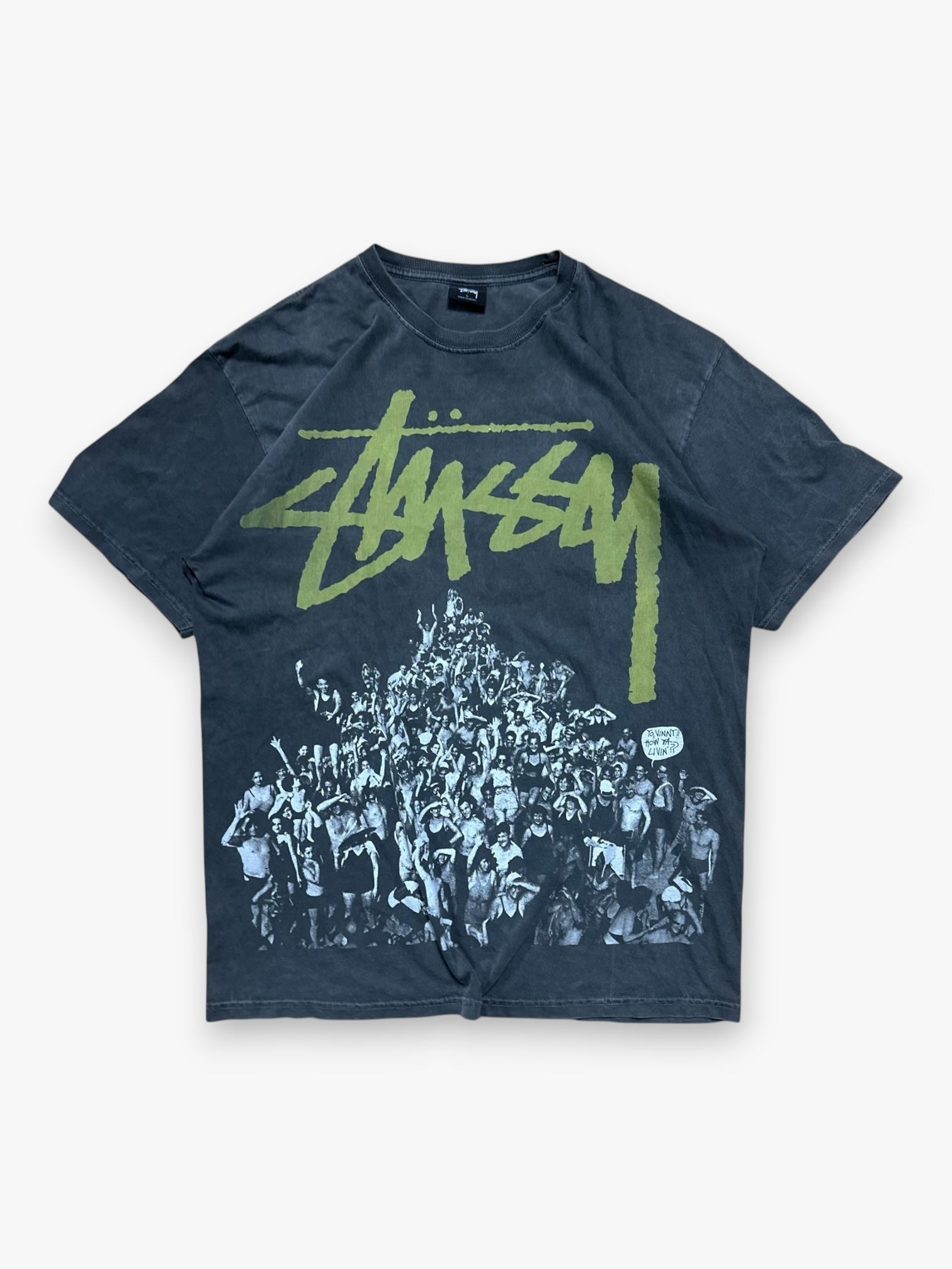 Tee Stussy Manifest Dark Grey vintage