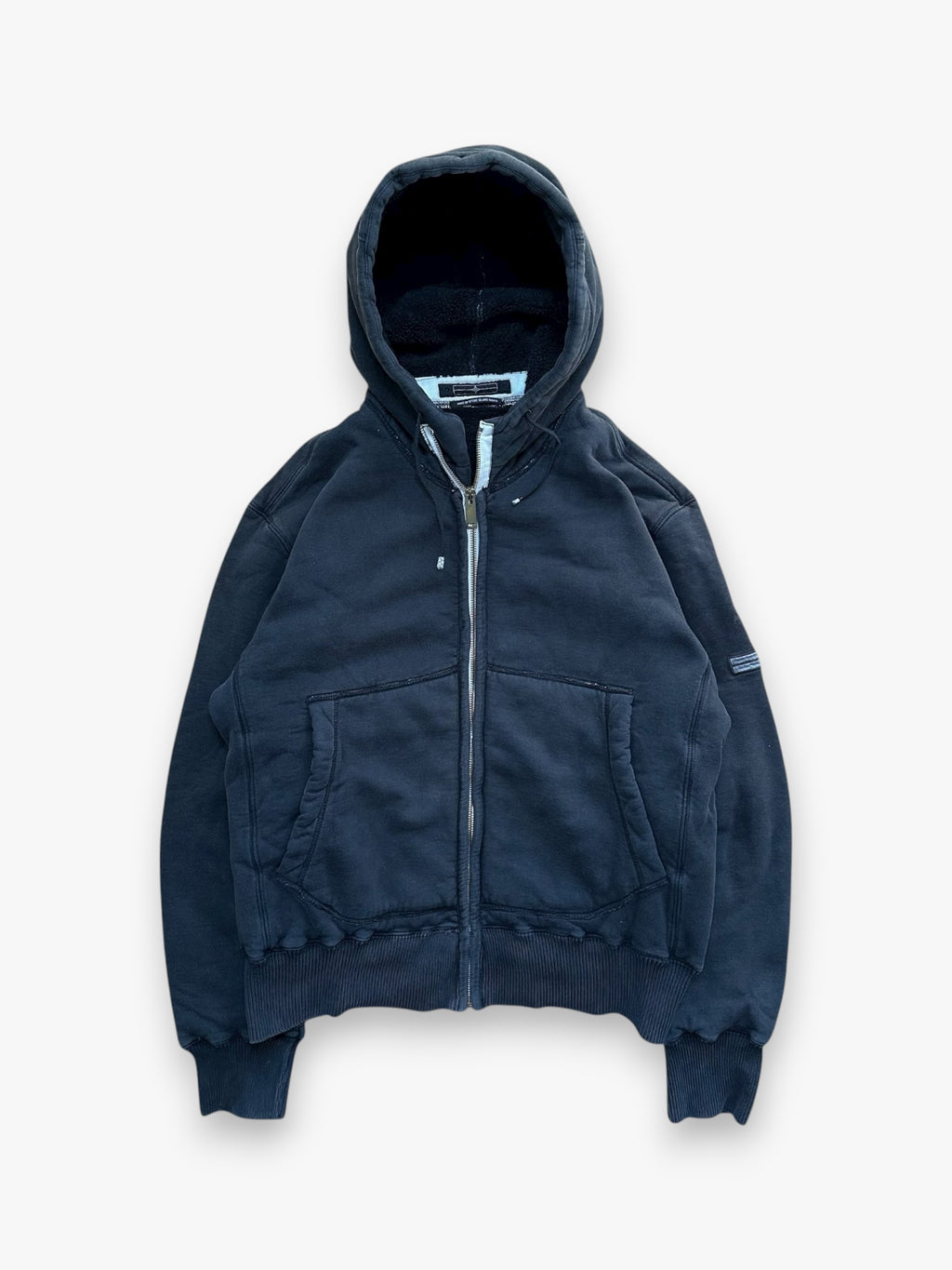 Sweatshirt Hoodie Zip Stone Island Denims Black FW07