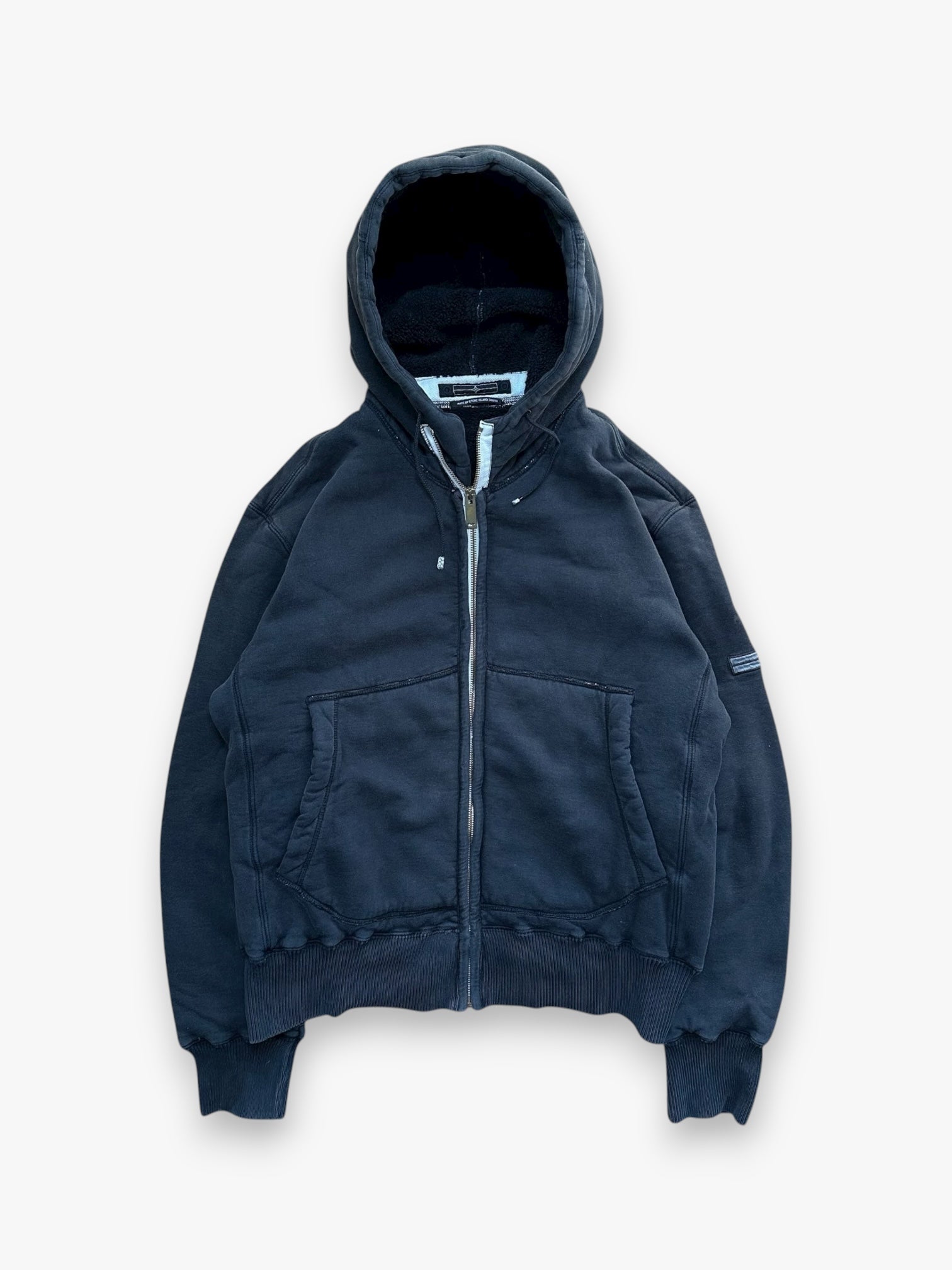 Sweatshirt Hoodie Zip Stone Island Denims Black FW07