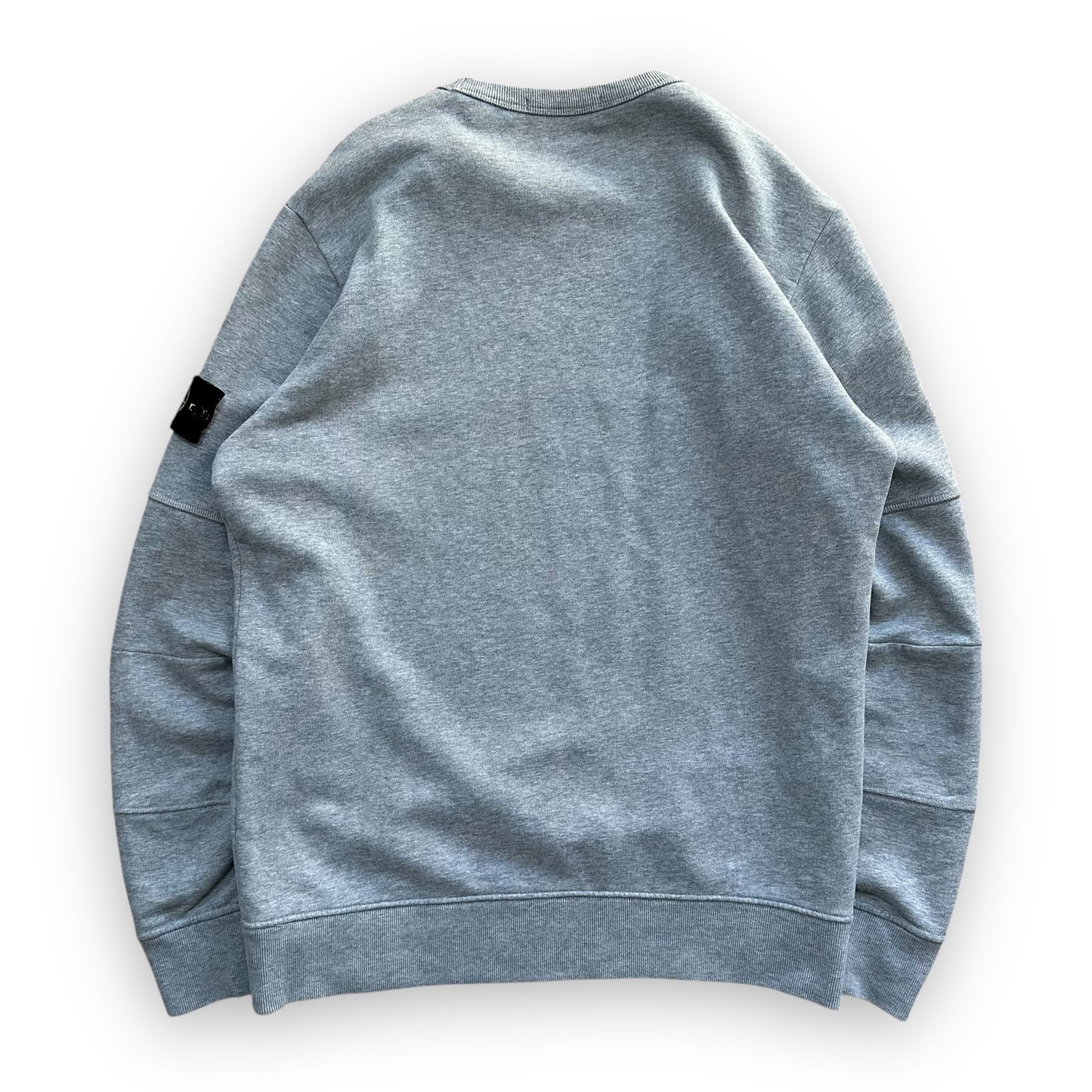Sweatshirt Crewneck Stone Island Embroidery Logo Grey (M)