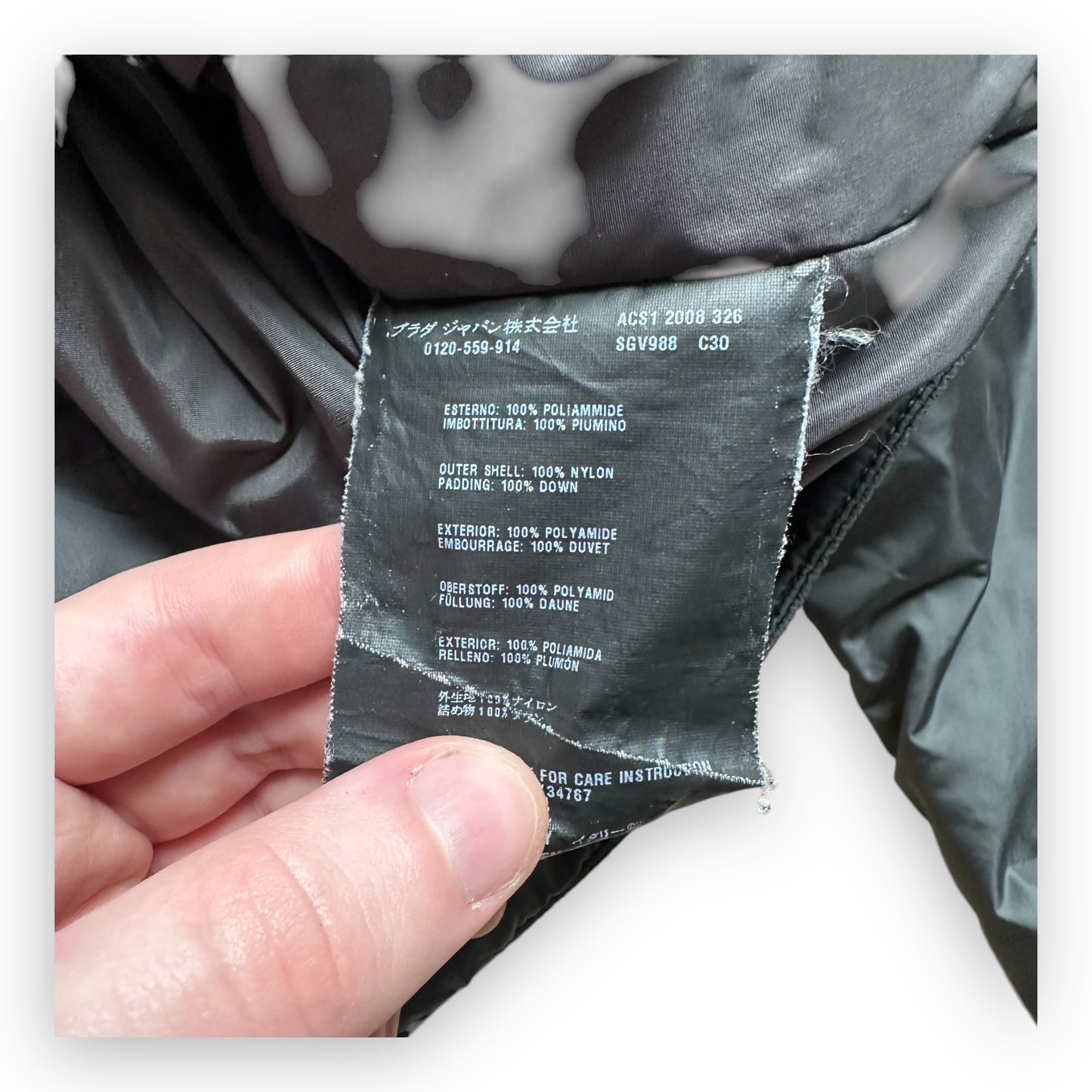 Jacket Prada Sport Work Nylon Dark Grey FW08 (L)